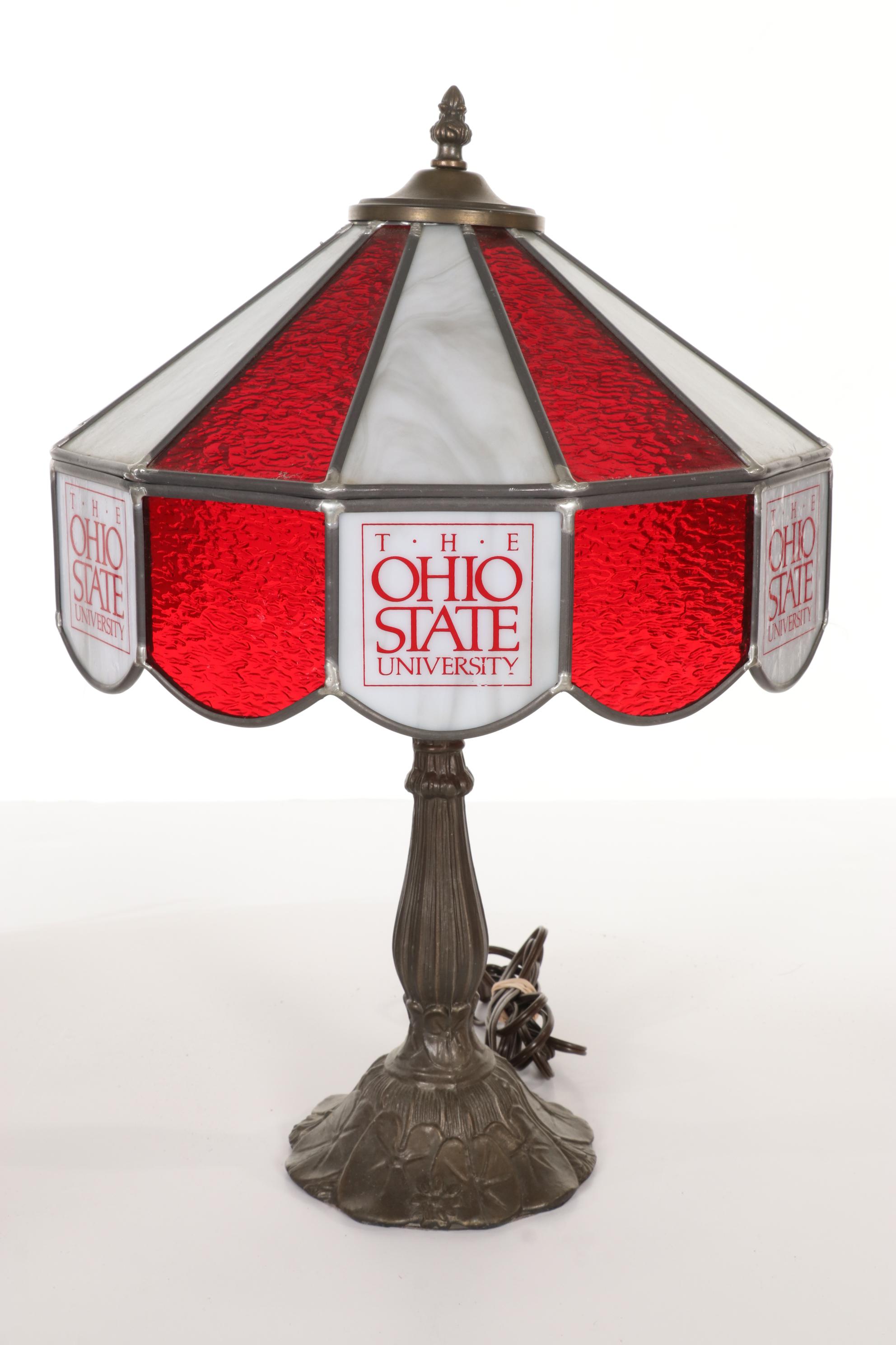 Ohio State University Buckeye Figurines, Table Lamp and Other Decor