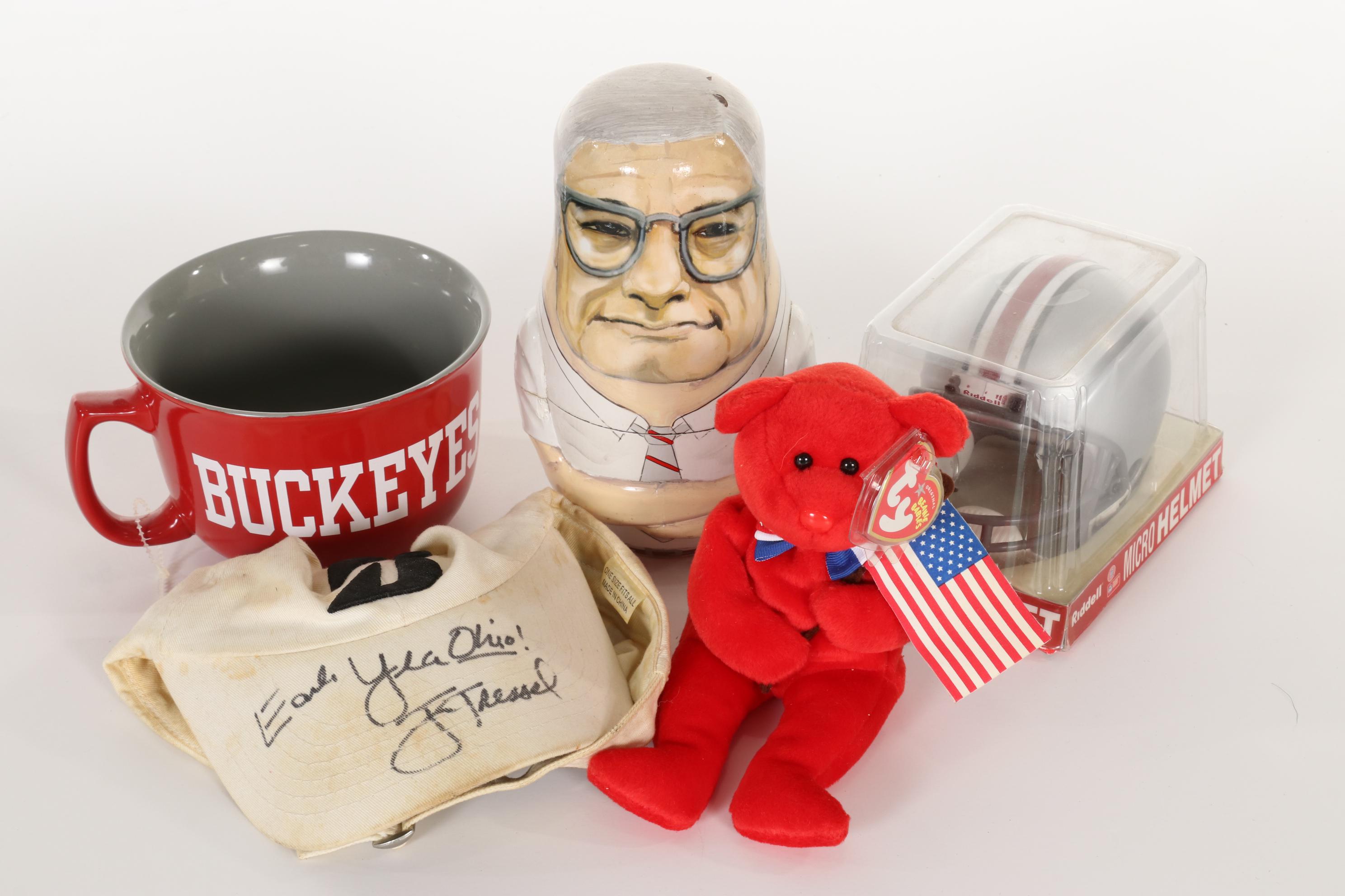 Ohio State University Buckeye Figurines, Table Lamp and Other Decor