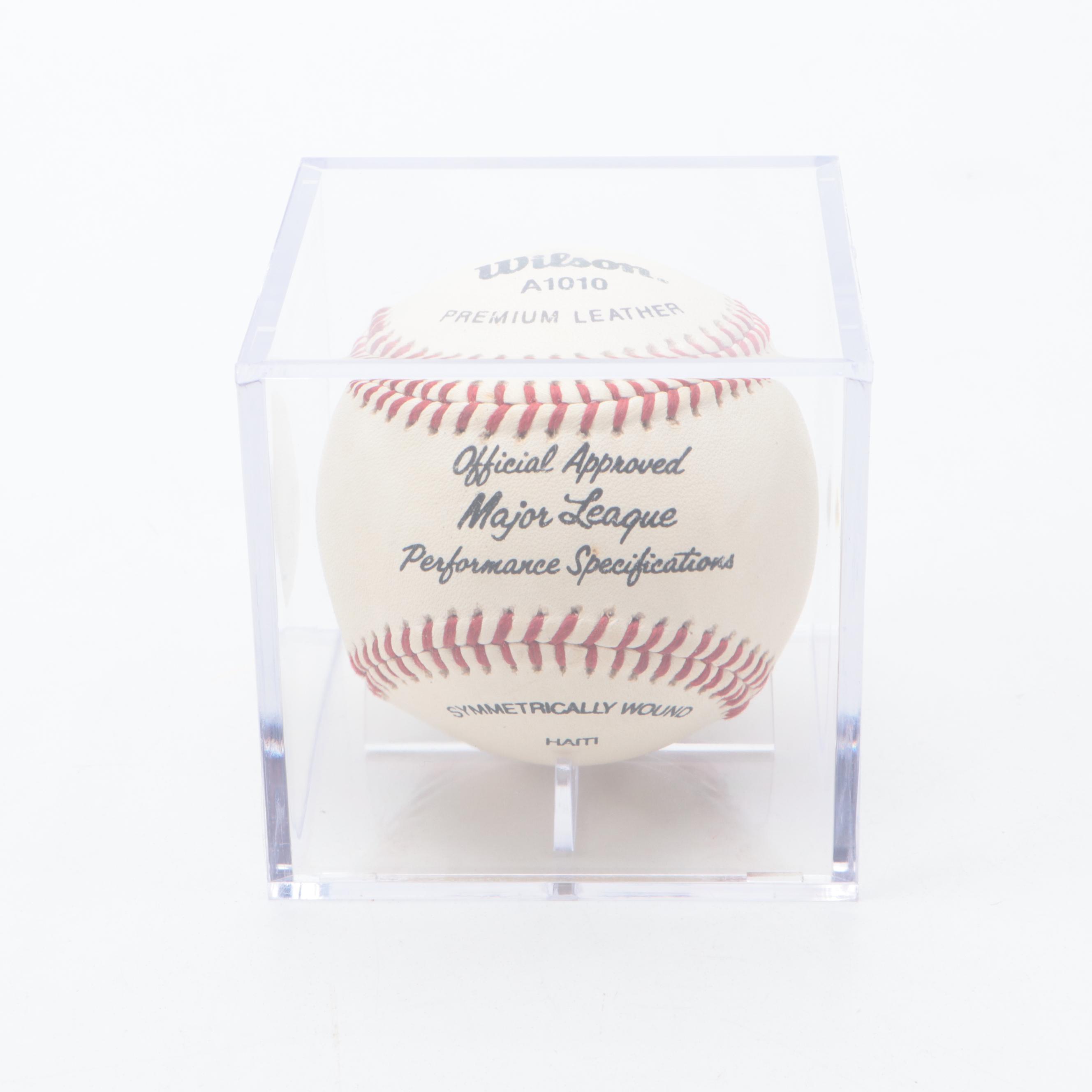 Ned Garver Signed Baseball and Detroit Tigers Photograph