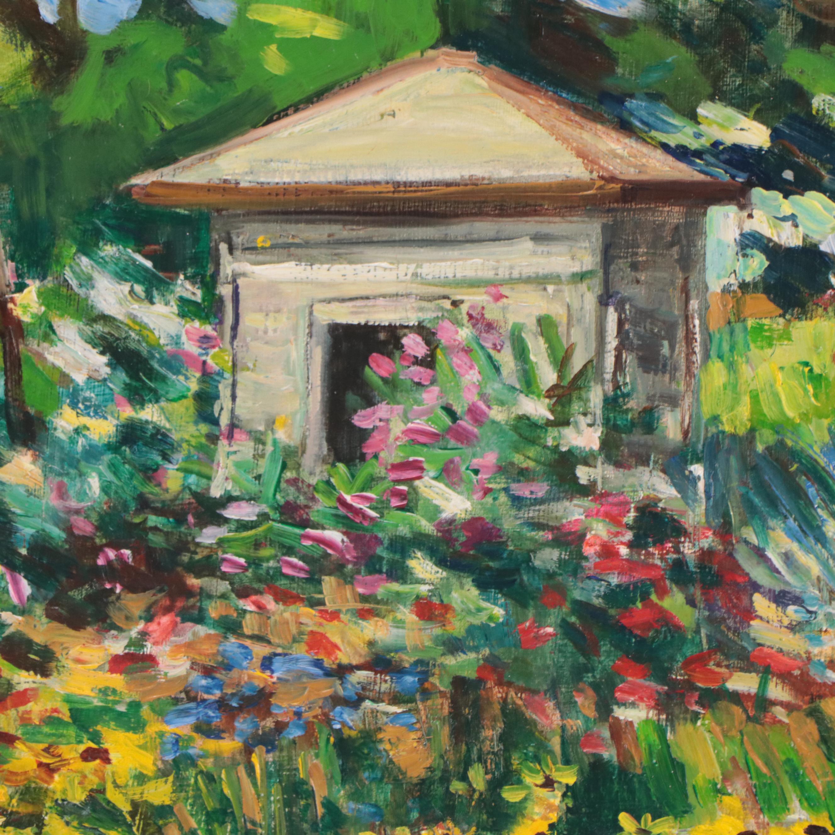 Landscape Oil Painting of Garden Scene