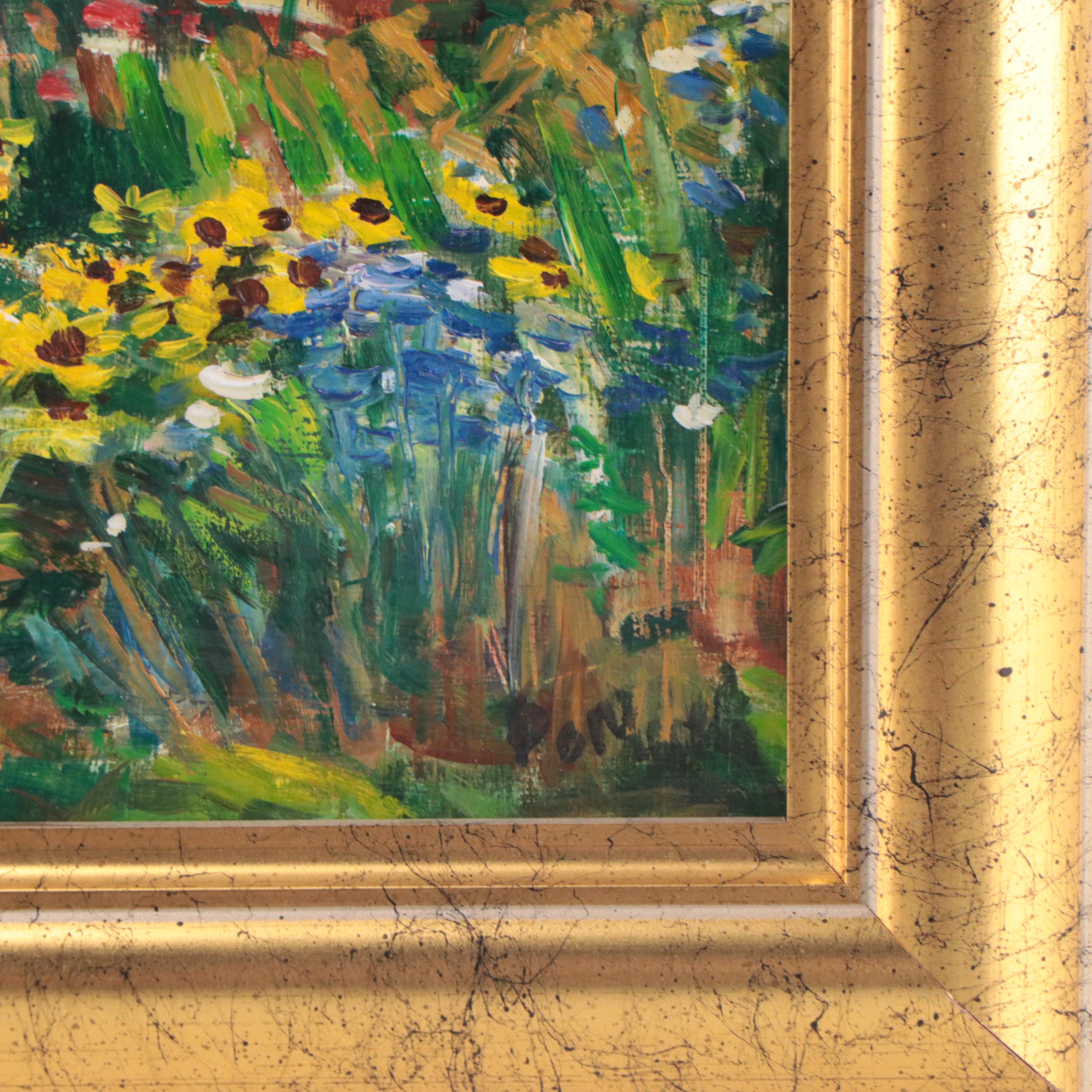 Landscape Oil Painting of Garden Scene