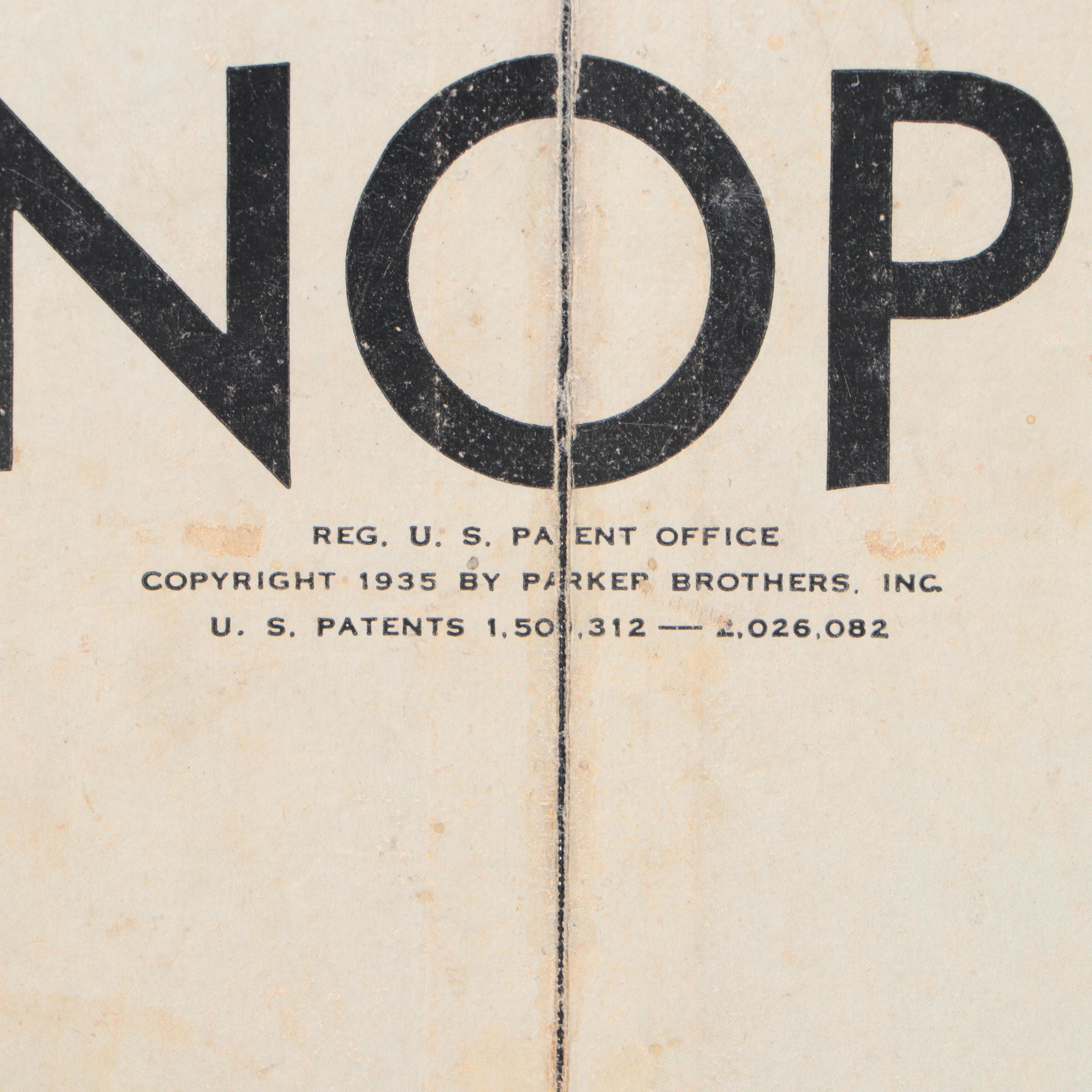 Parker Brothers Monopoly Board Game with Pieces, Mid-20th Century