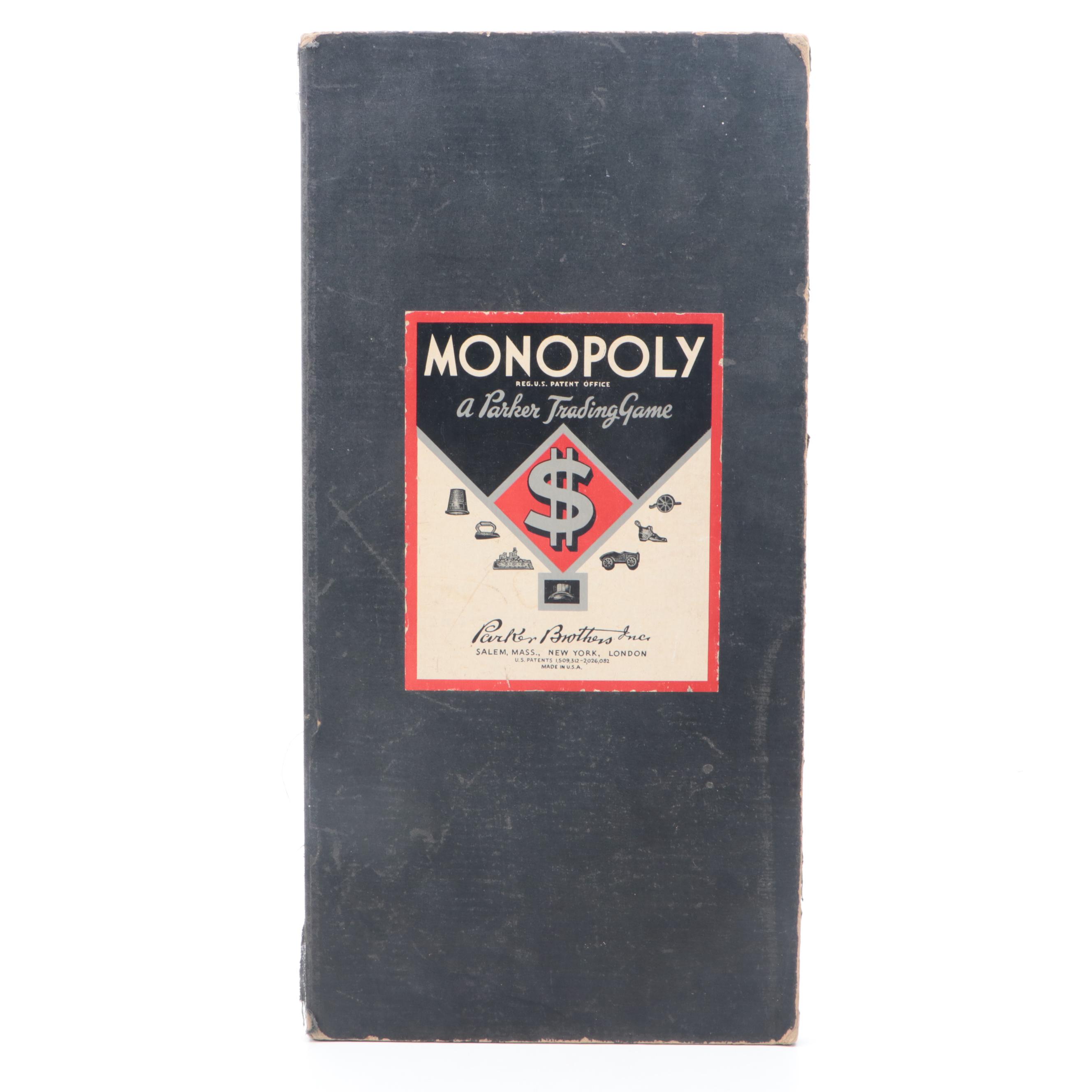Parker Brothers Monopoly Board Game with Pieces, Mid-20th Century