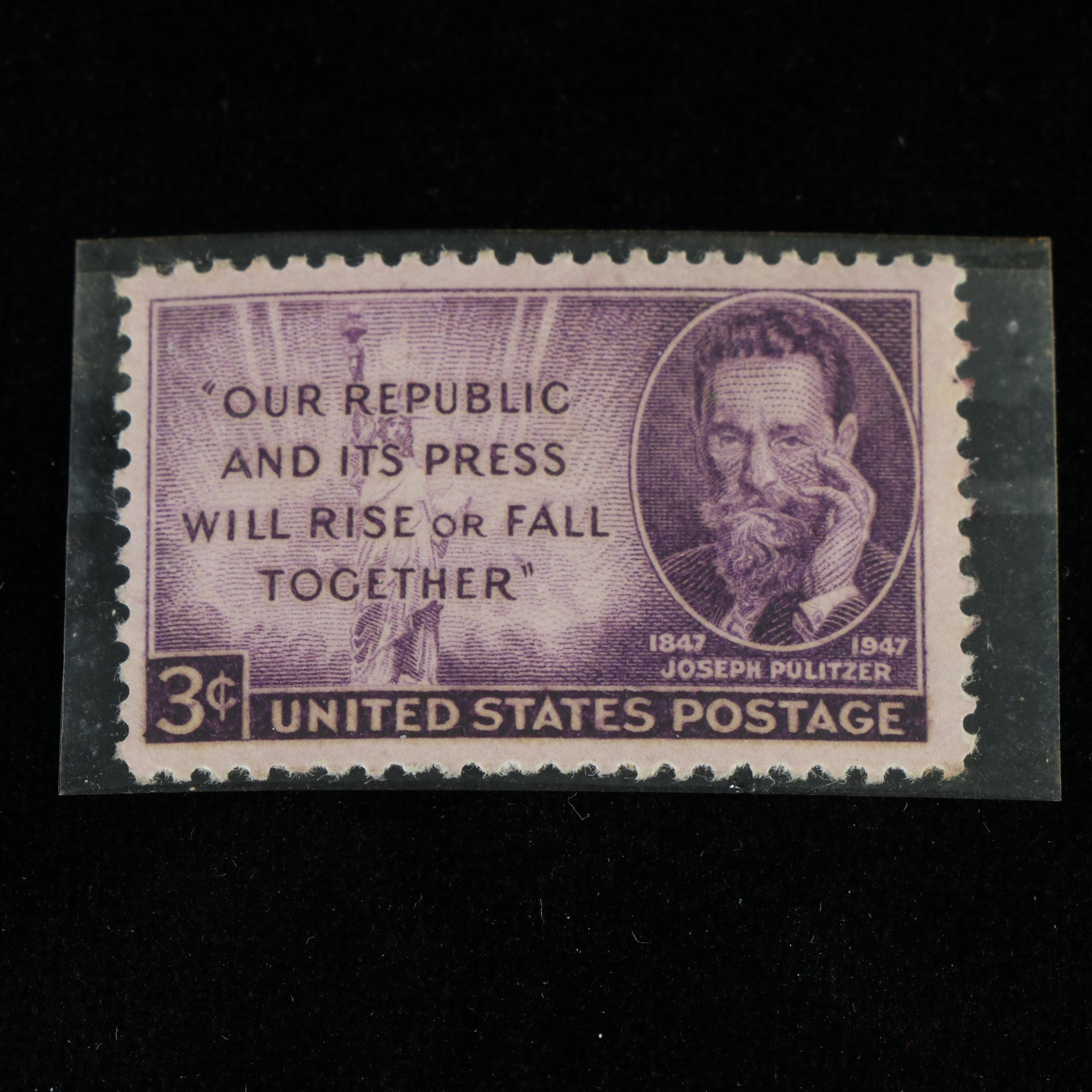 Box of Assorted U.S. Postage Stamps and Supplies