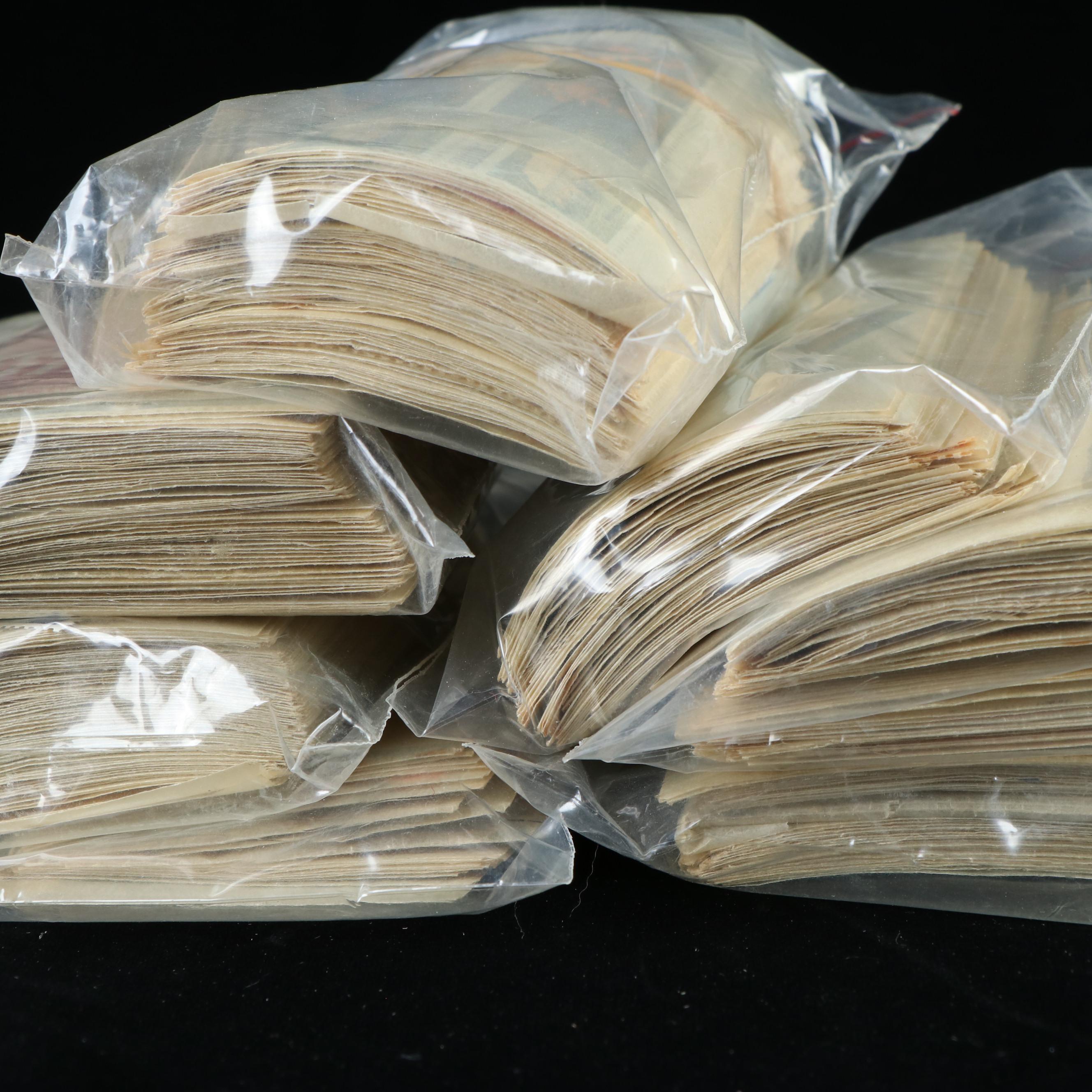 Box of Assorted U.S. Postage Stamps and Supplies