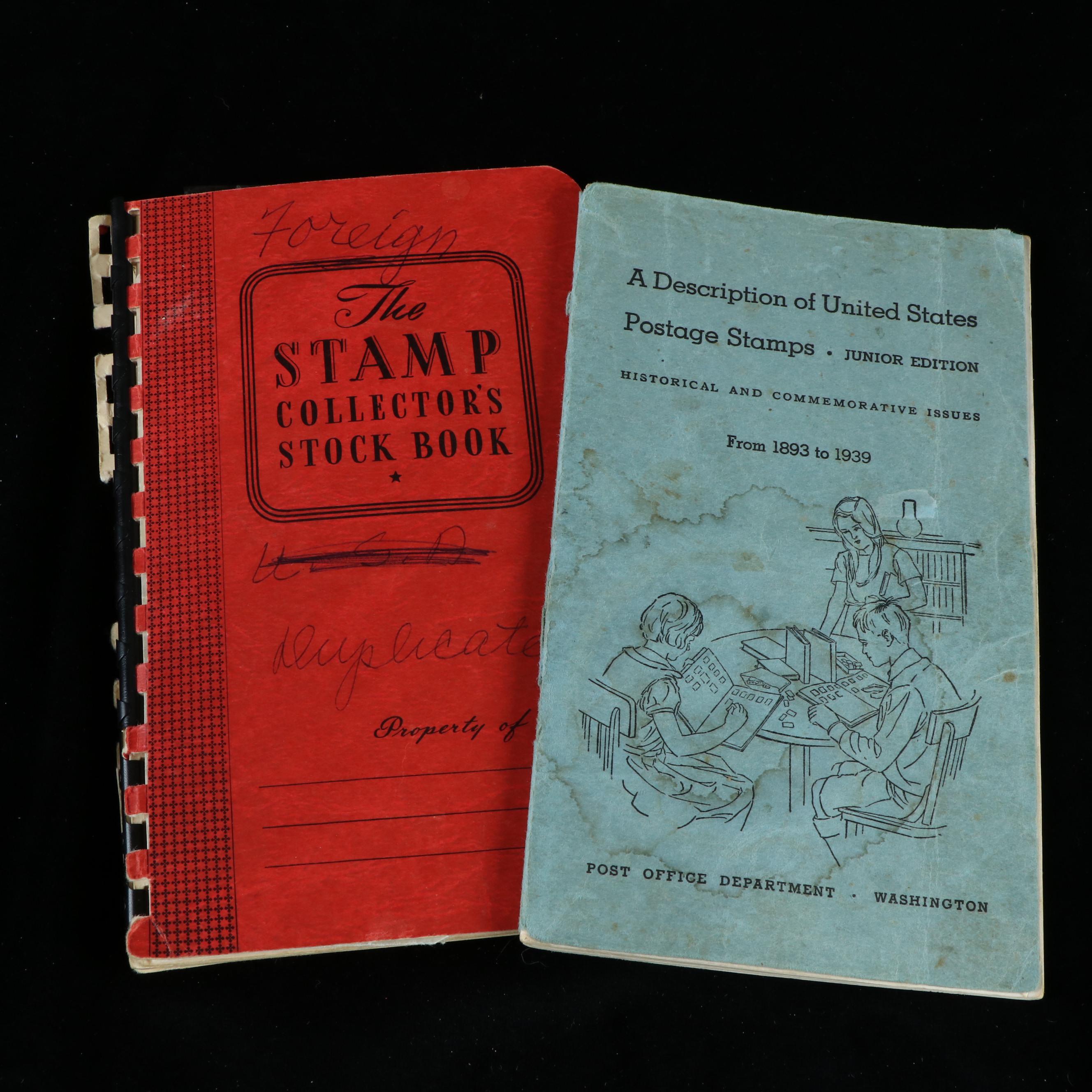 Box of Assorted U.S. Postage Stamps and Supplies