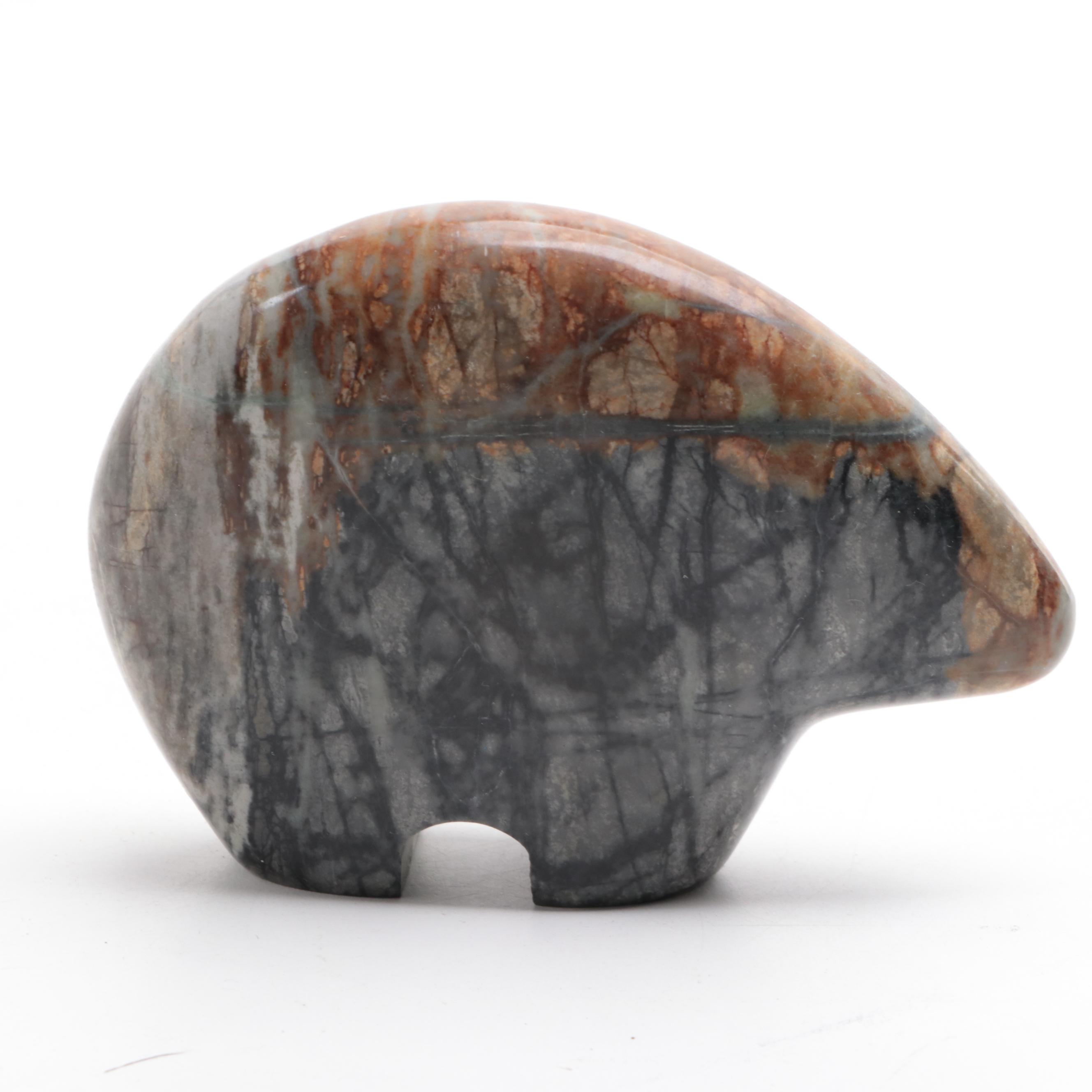 Carved Medicine Bears and Smooth Inlay Paperweight