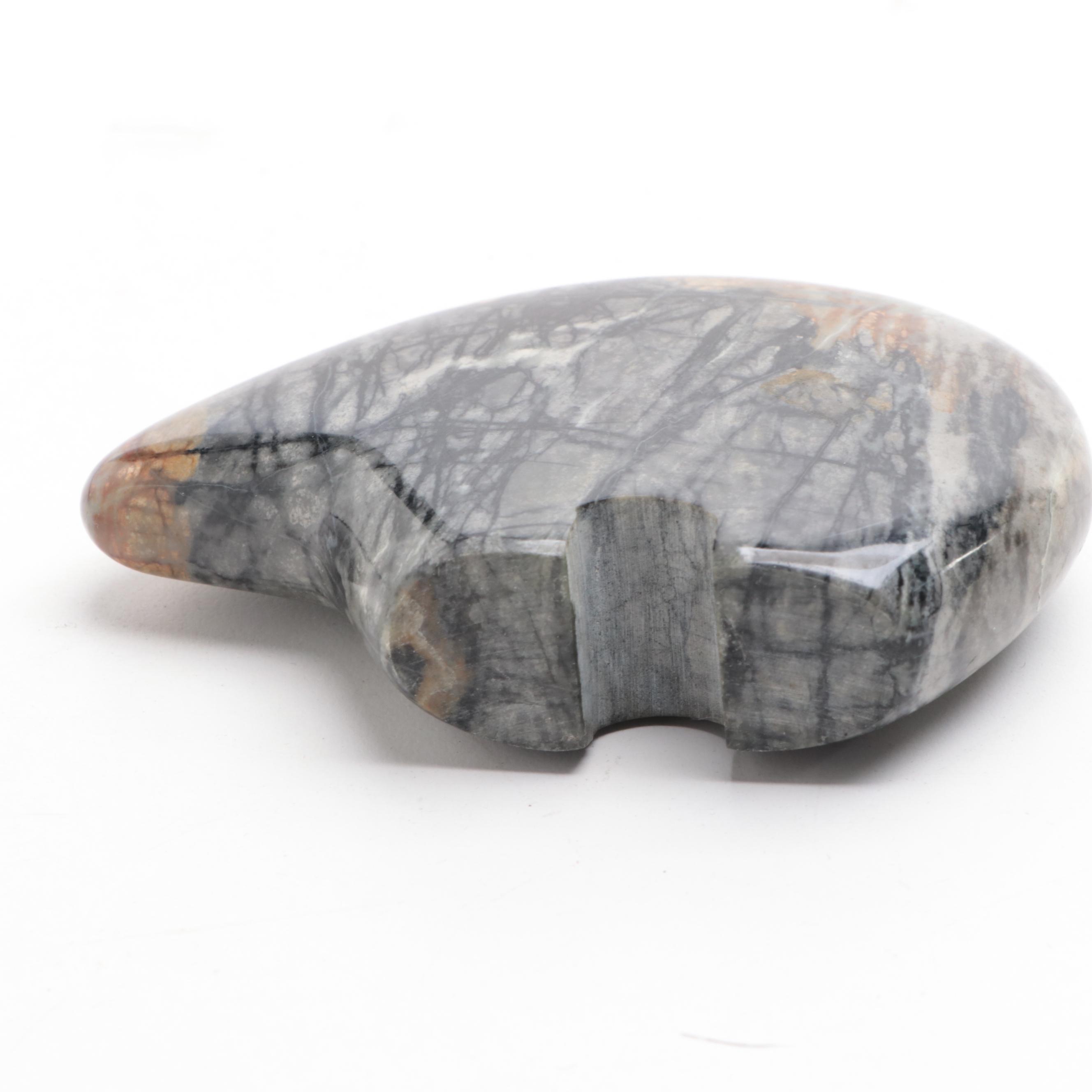 Carved Medicine Bears and Smooth Inlay Paperweight