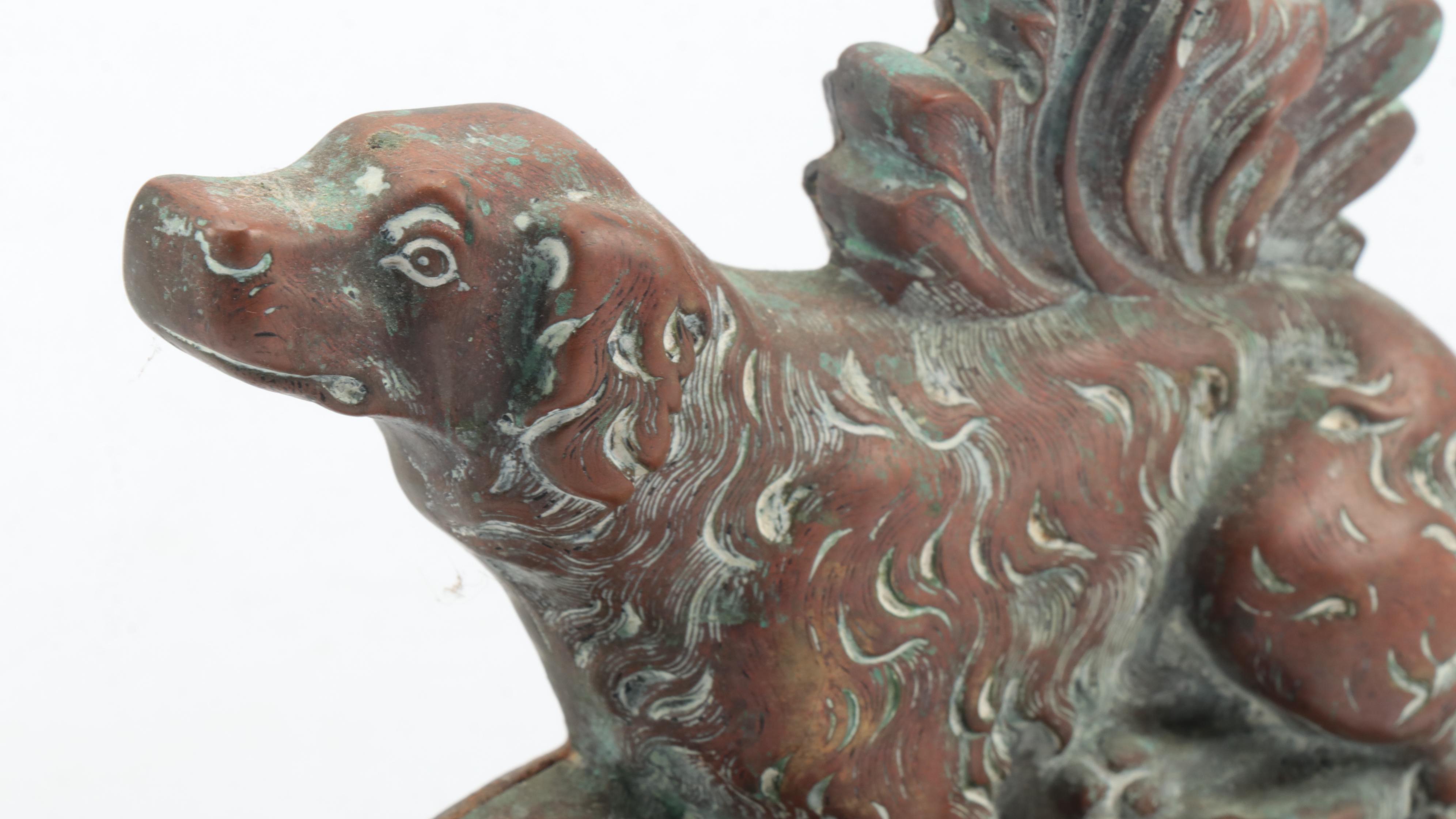 English Cast Metal Long Handled Door Stop, 19th Century