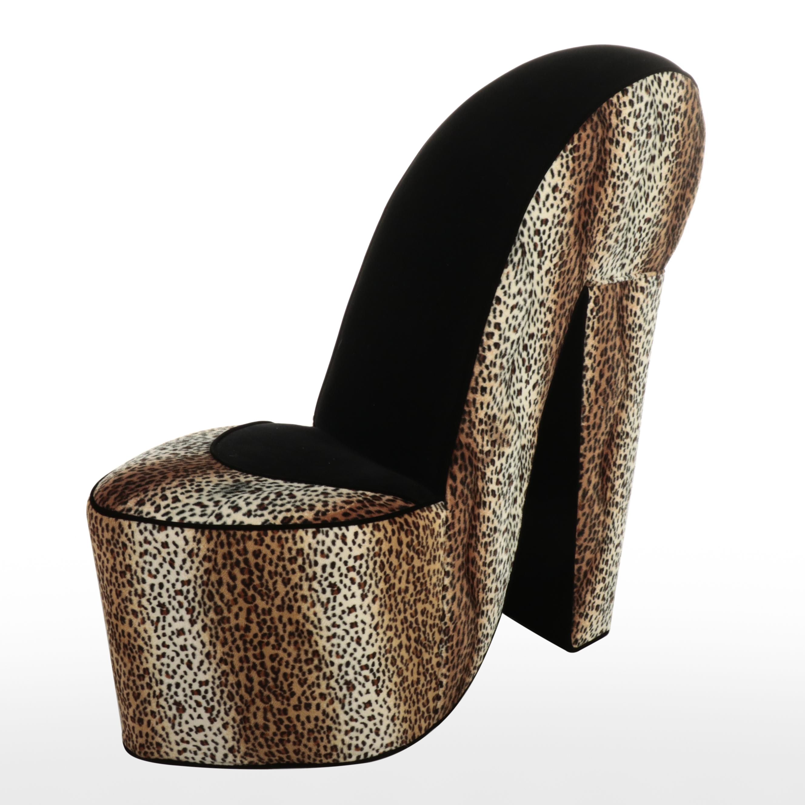 Leopard Print High Heel Shoe Chair EBTH