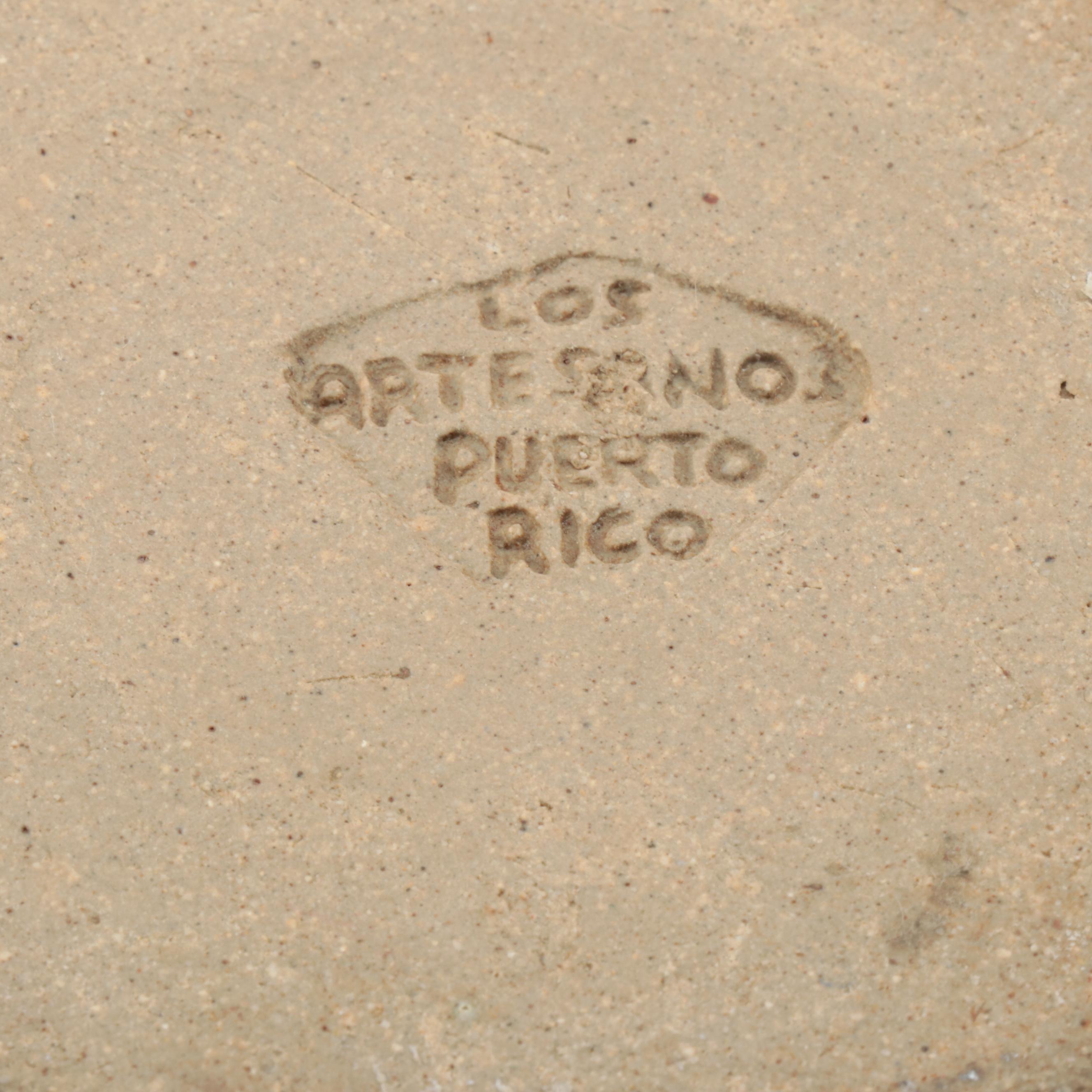 Puerto Rican Art Pottery Candelabra Vase