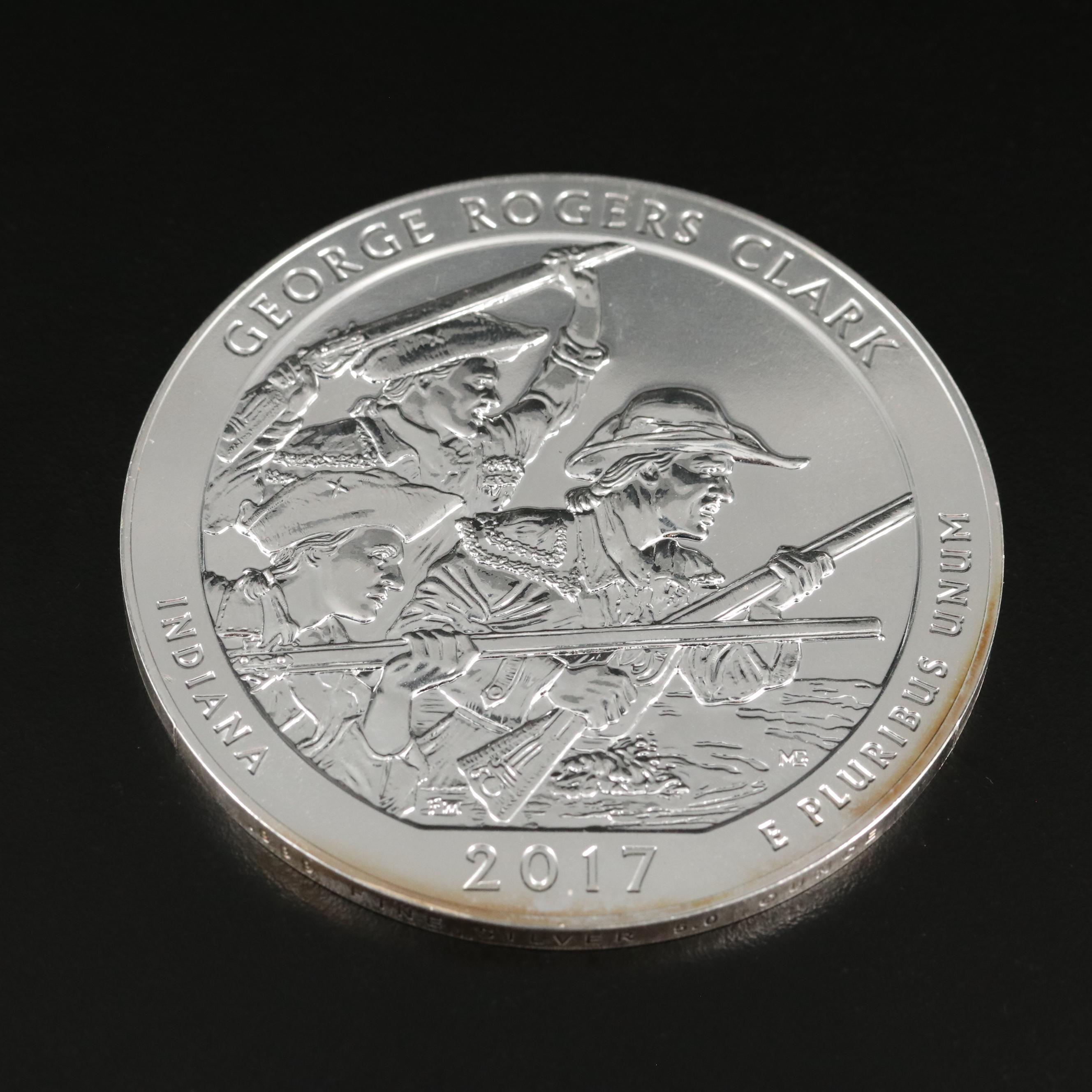 2017 George Rogers Clark ATB 5-Oz. Fine Silver Quarter