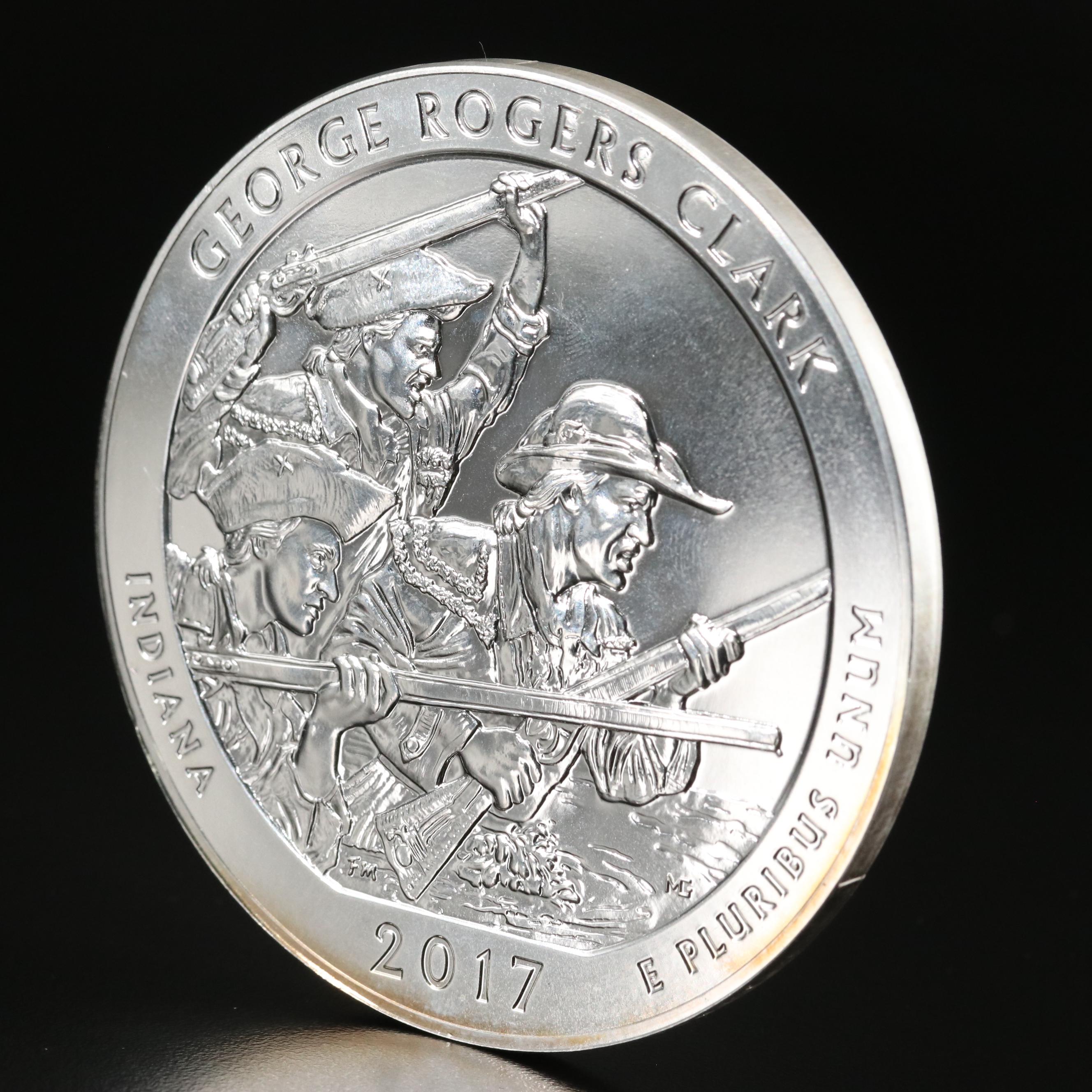 2017 George Rogers Clark ATB 5-Oz. Fine Silver Quarter