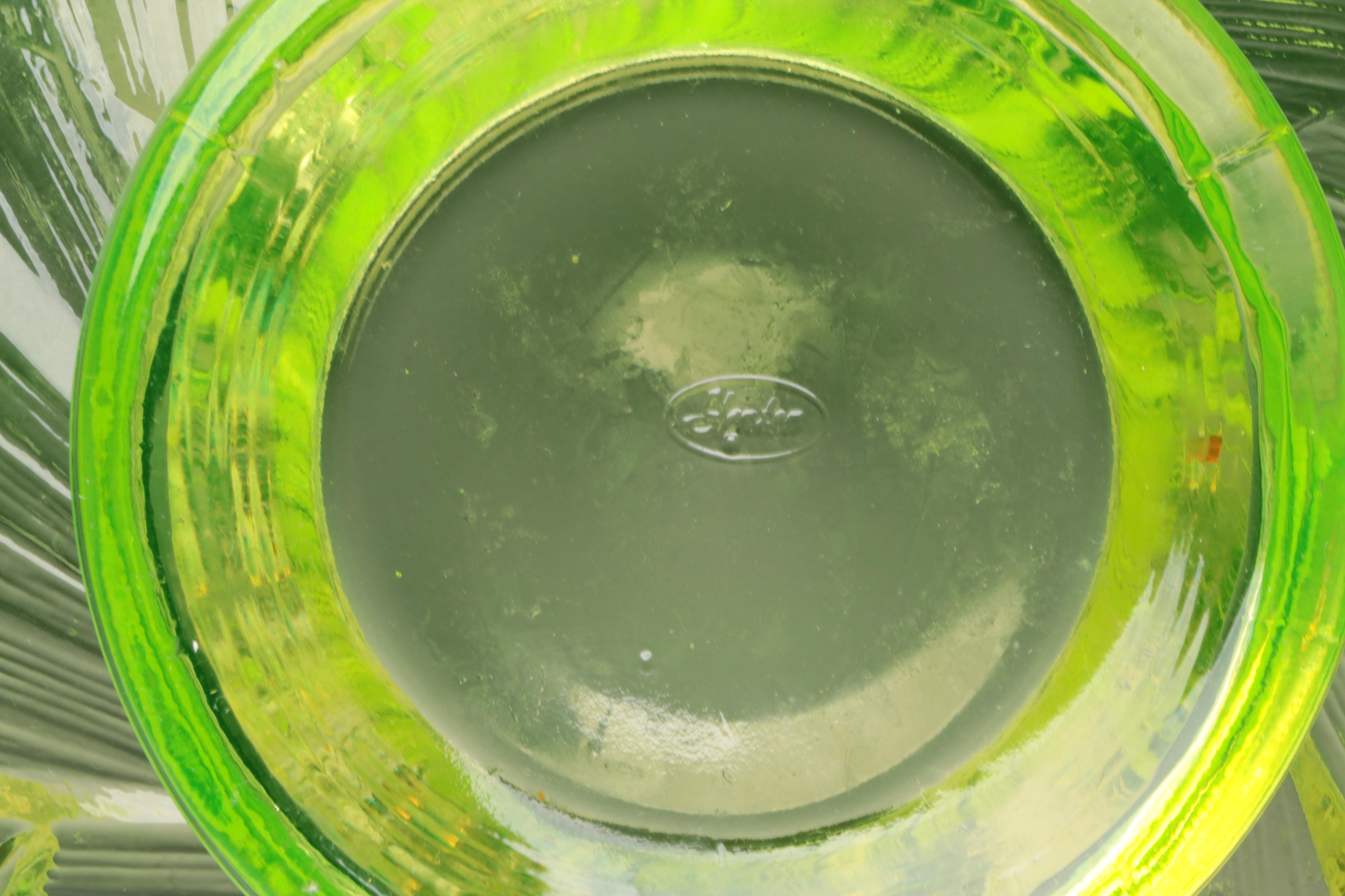 Fenton Vaseline Glass Fairy Lamp and Other Decor