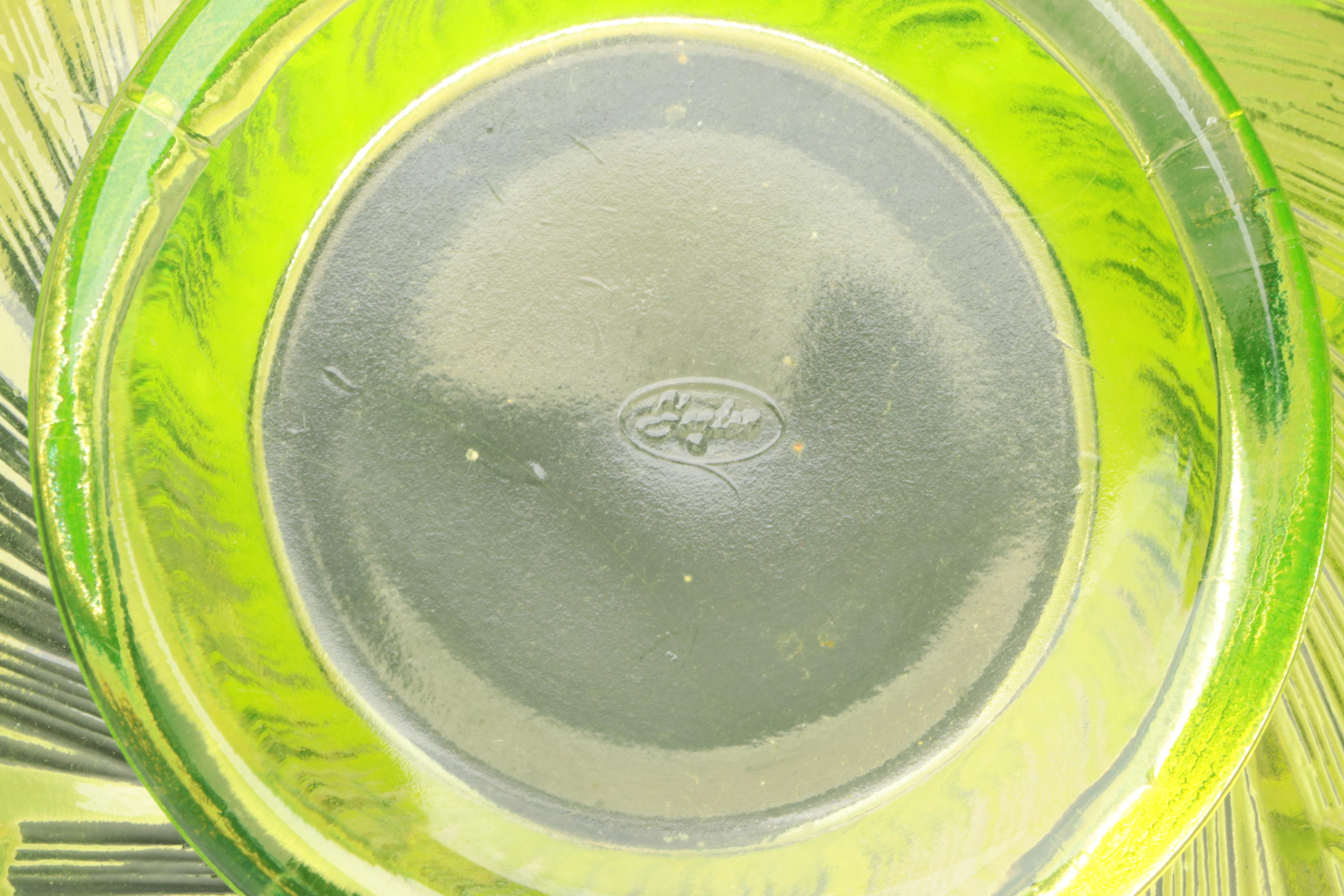 Fenton Vaseline Glass Fairy Lamp and Other Decor