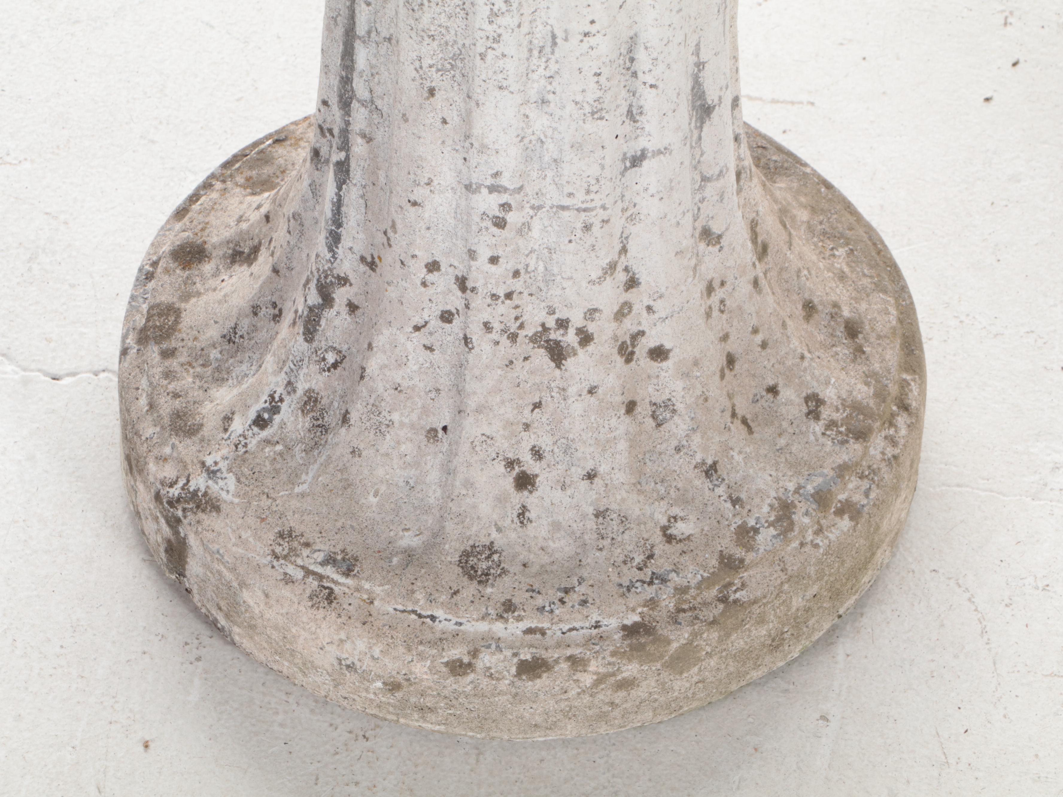 Cast Concrete and Metal Sundial with Putti Garden Statue