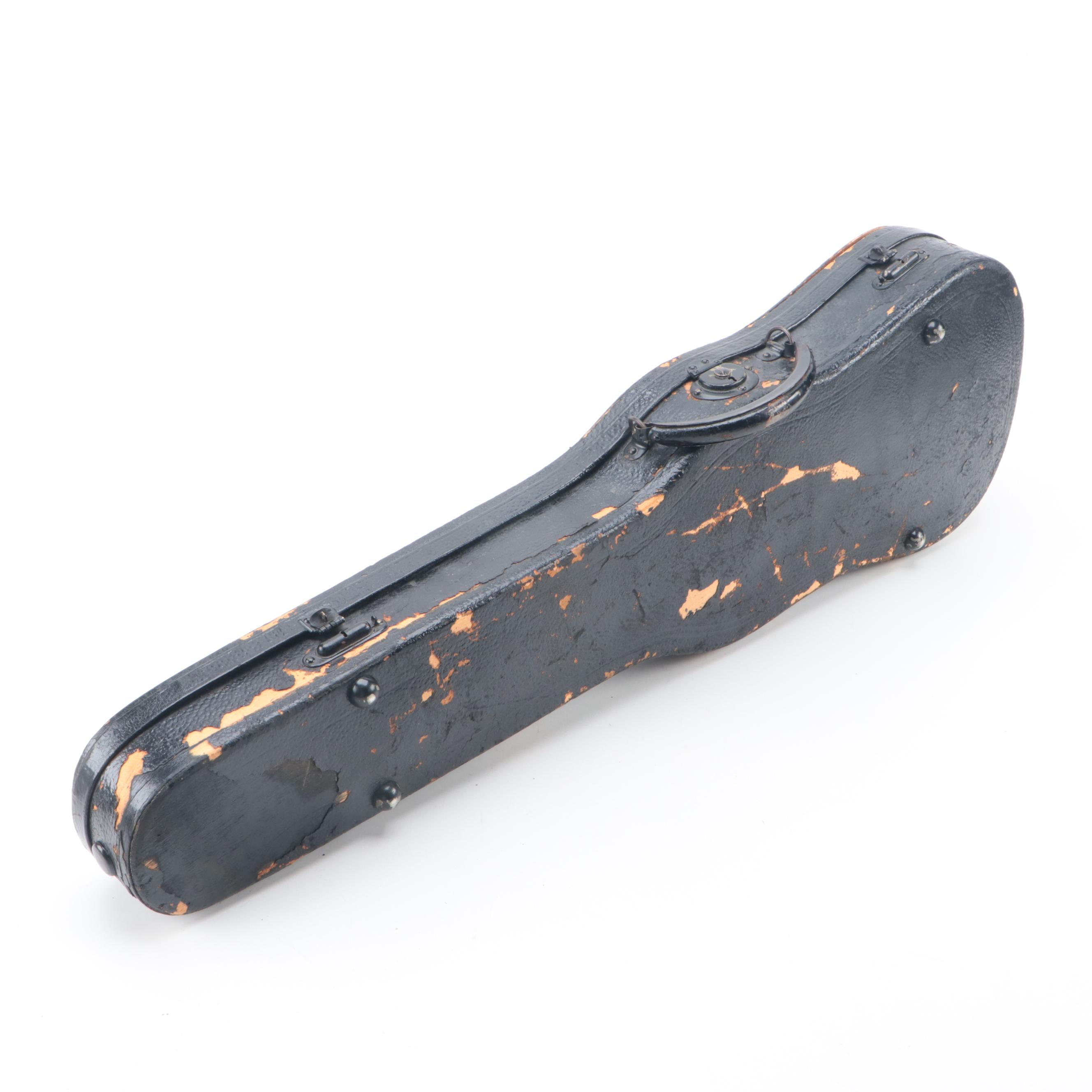 Stradivarius Copy Violin with Bow and Case, Early 20th Century