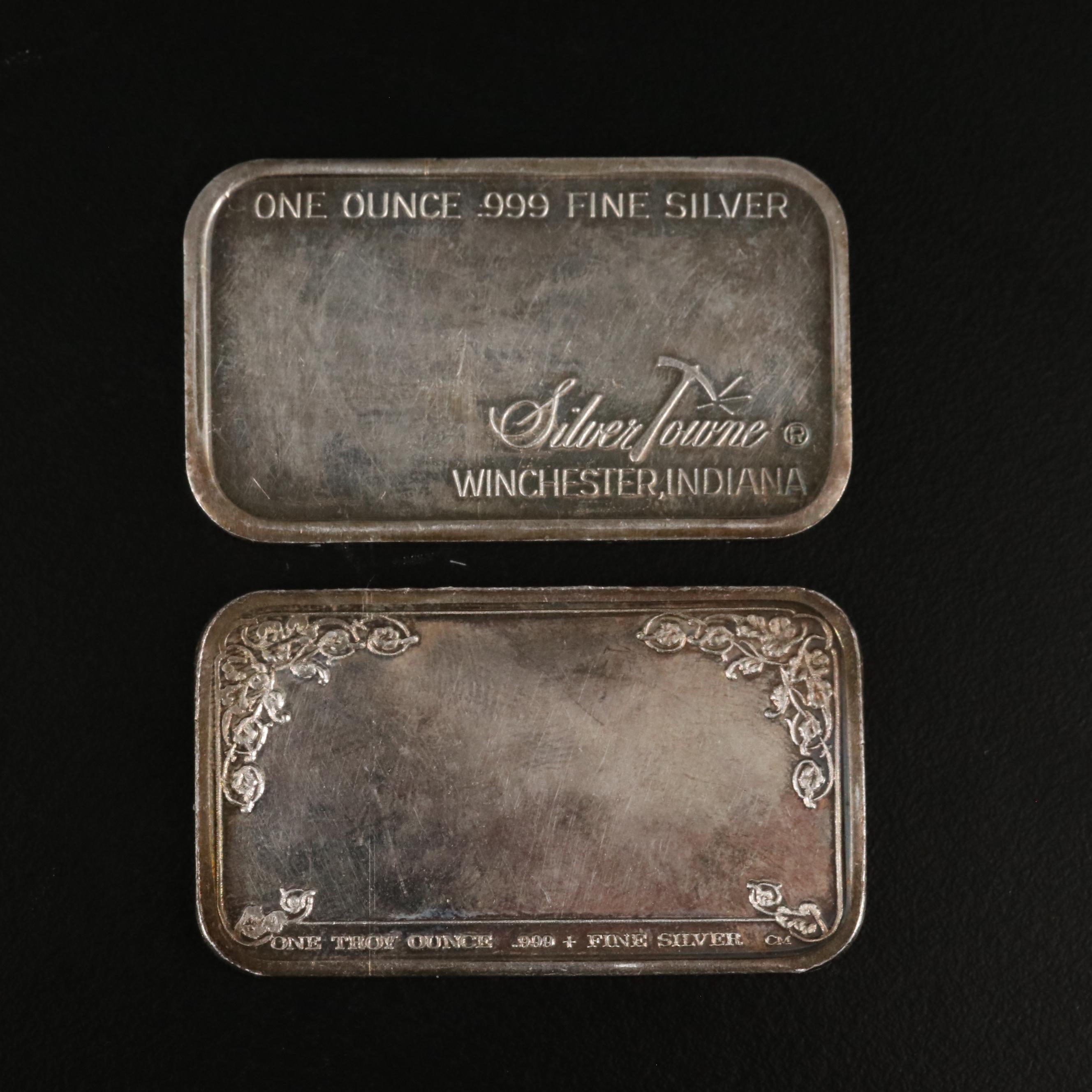 Group of Twelve 1-Oz. Silver Rounds and Ingots