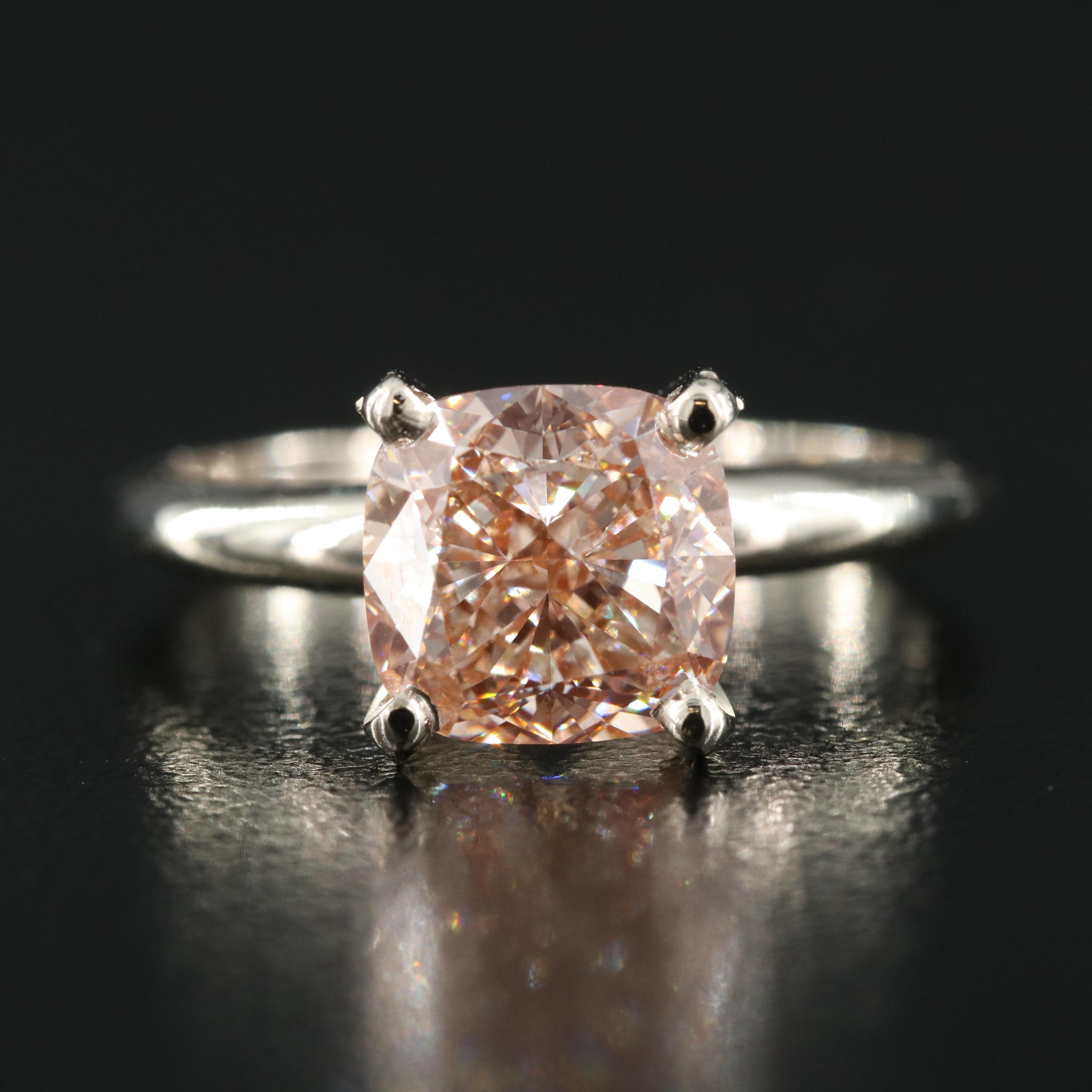 18K 3.23 CT Fancy Light Pink Diamond Ring