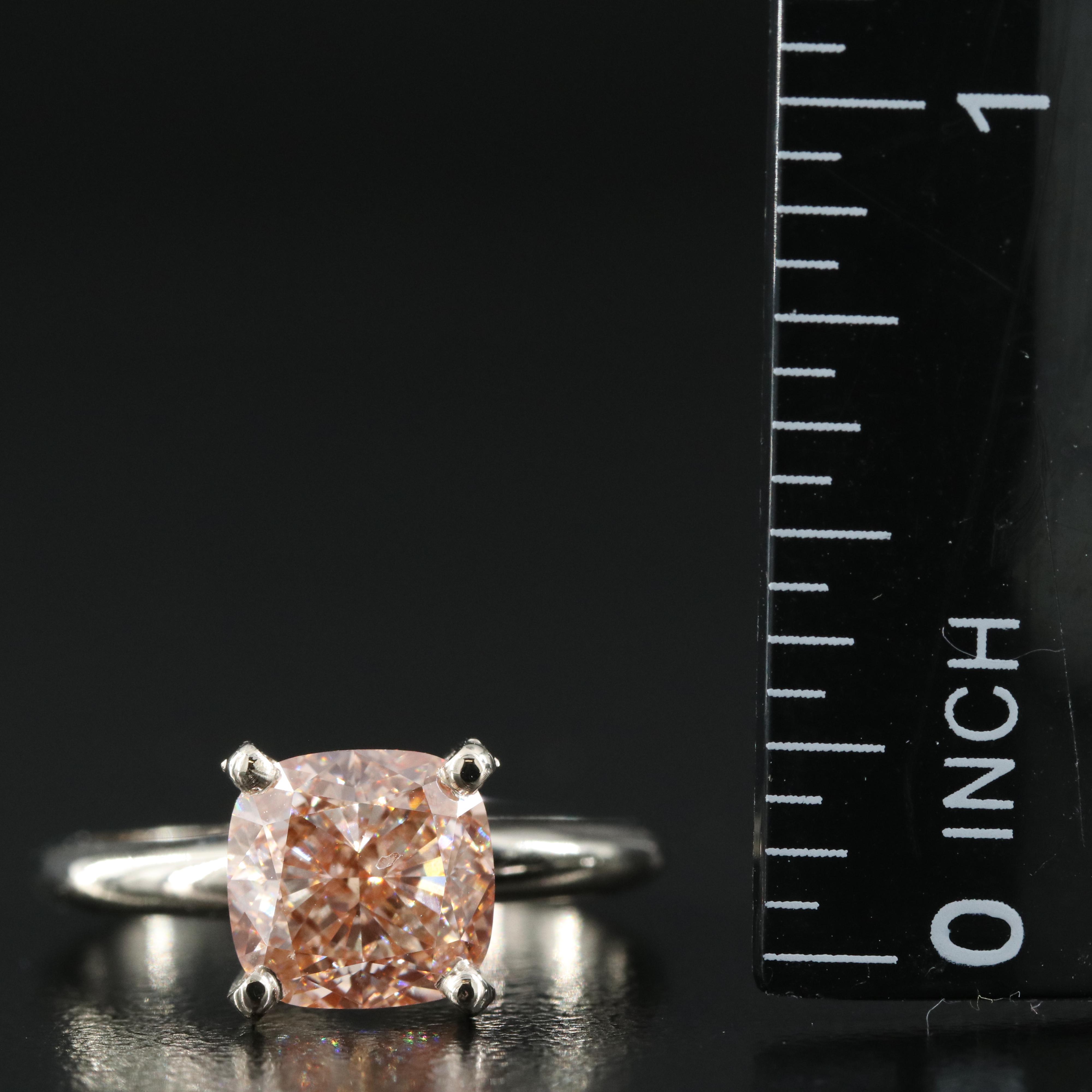 18K 3.23 CT Fancy Light Pink Diamond Ring