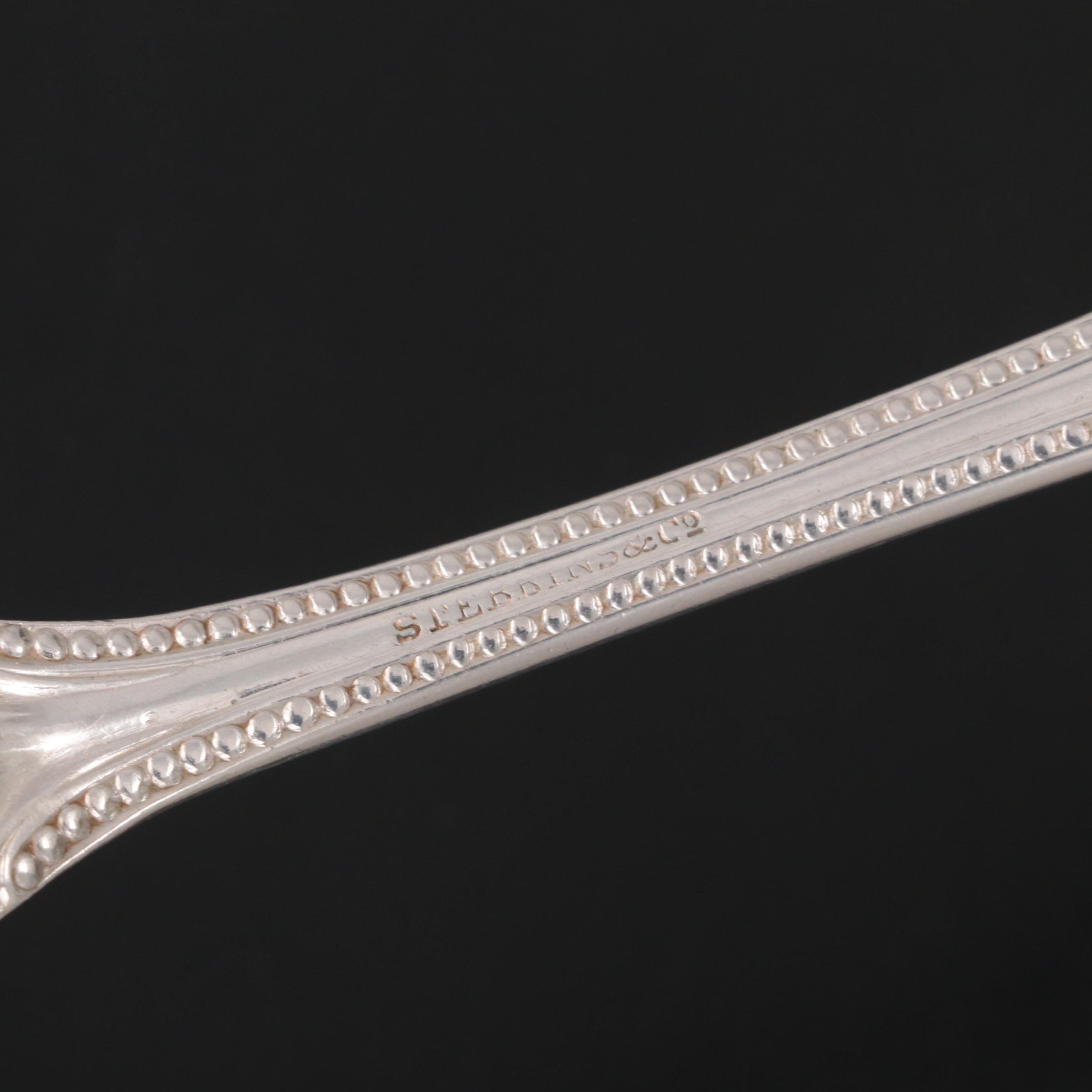 Frank M. Whiting Sterling Silver and Stebbins & Co Coin Silver Serving Spoons