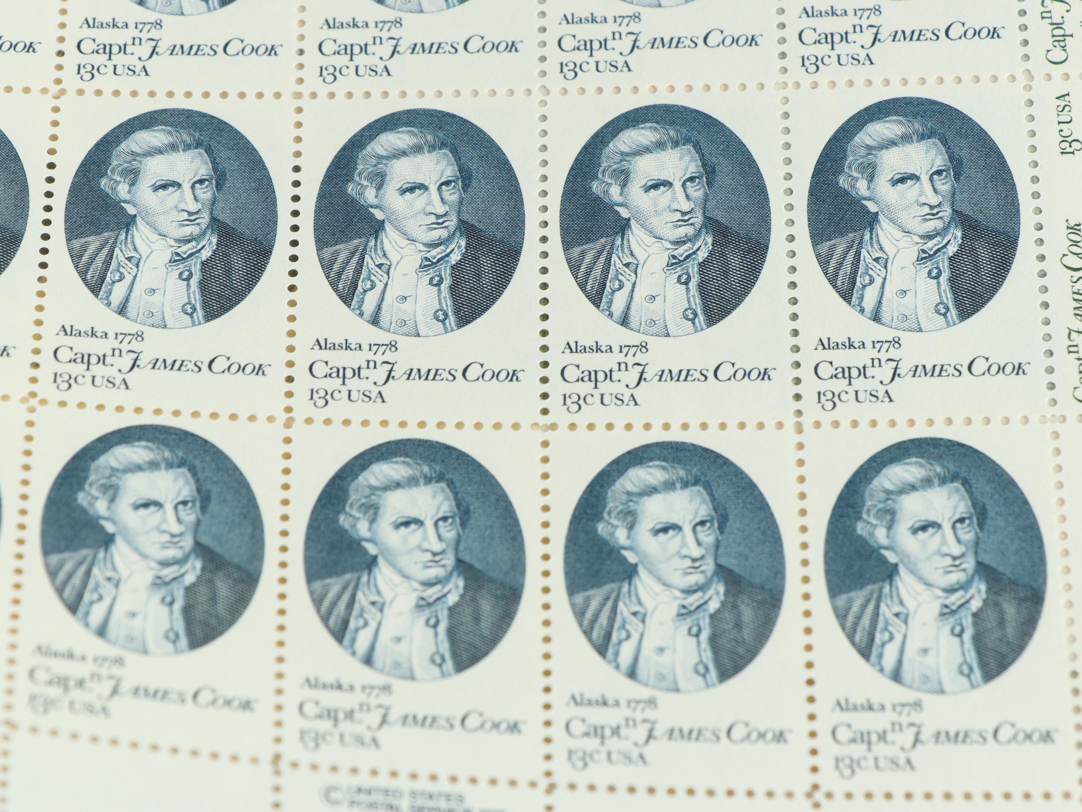 Forty Mint Sheet Files for Postage Stamp Sheets, 60s to 80s