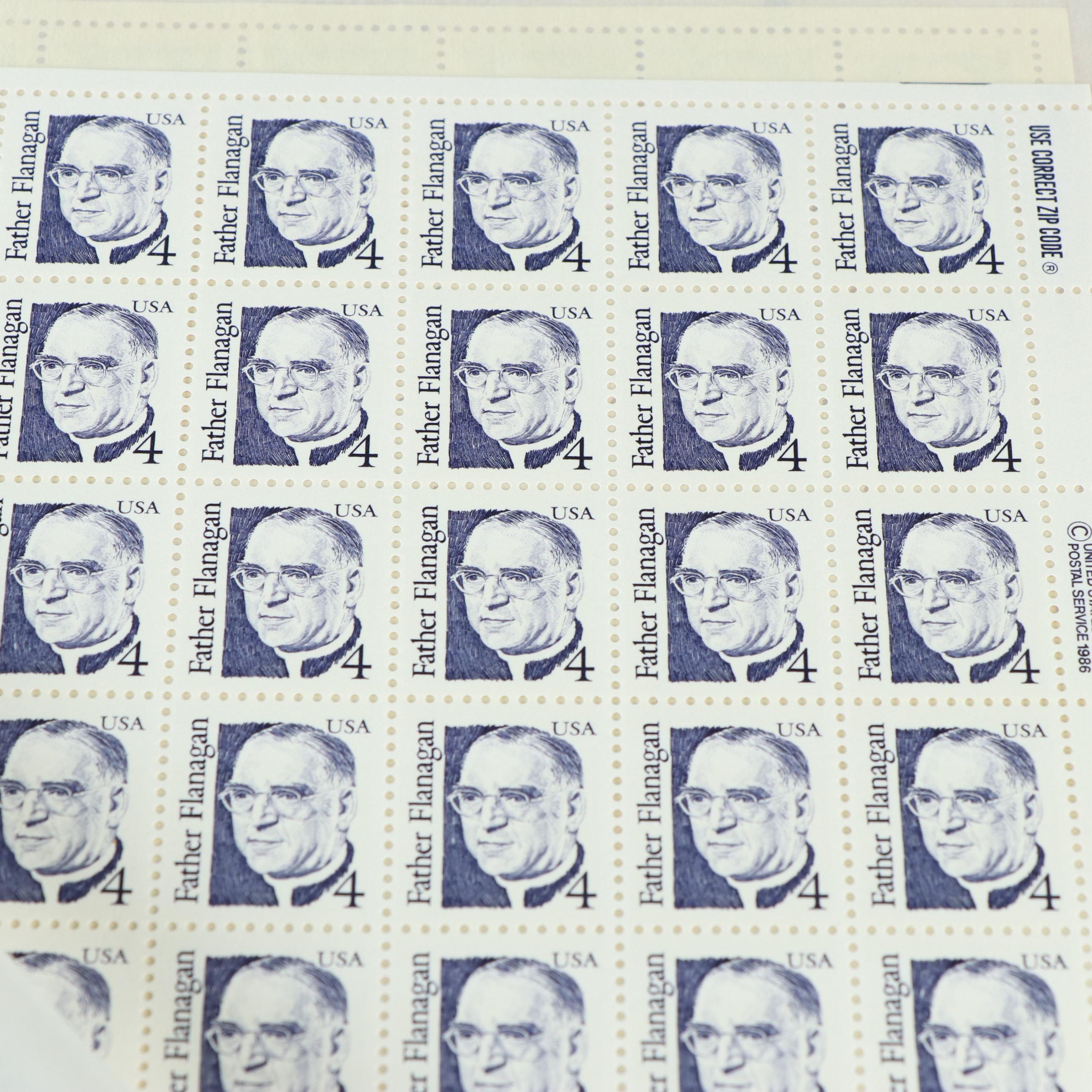 Forty Mint Sheet Files for Postage Stamp Sheets, 60s to 80s