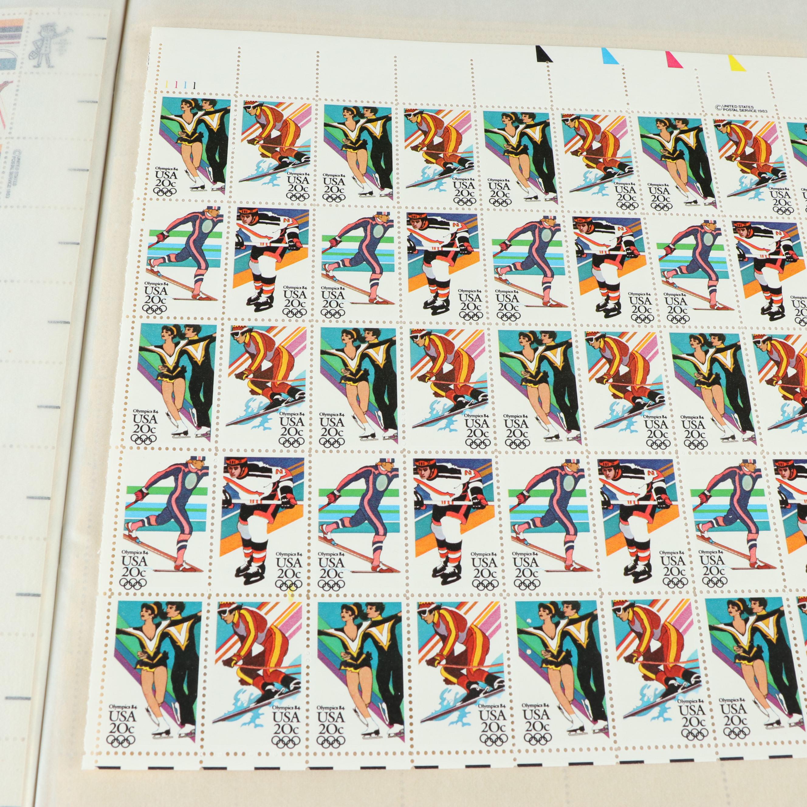 Forty Mint Sheet Files for Postage Stamp Sheets, 60s to 80s