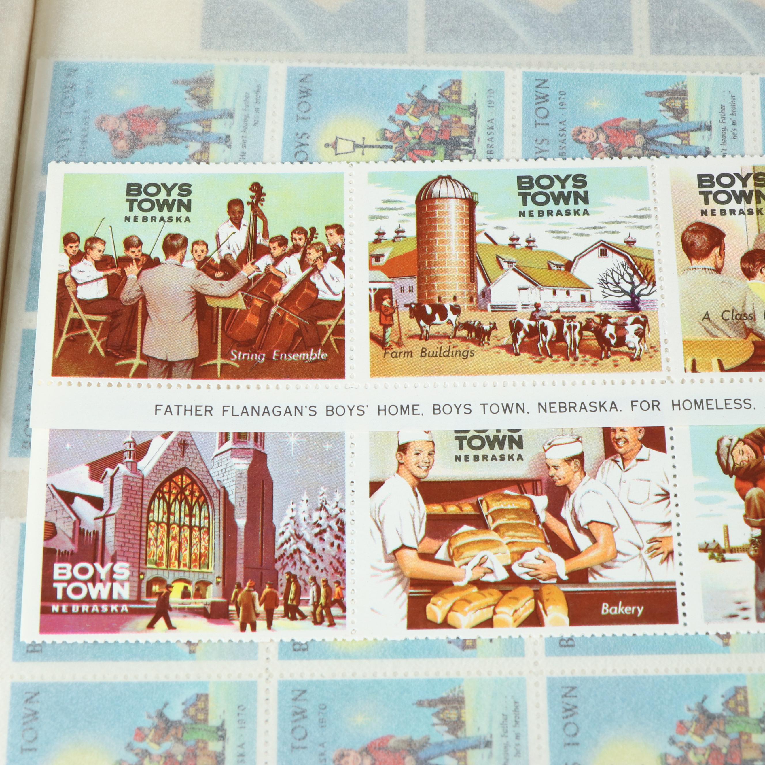 Forty Mint Sheet Files for Postage Stamp Sheets, 60s to 80s