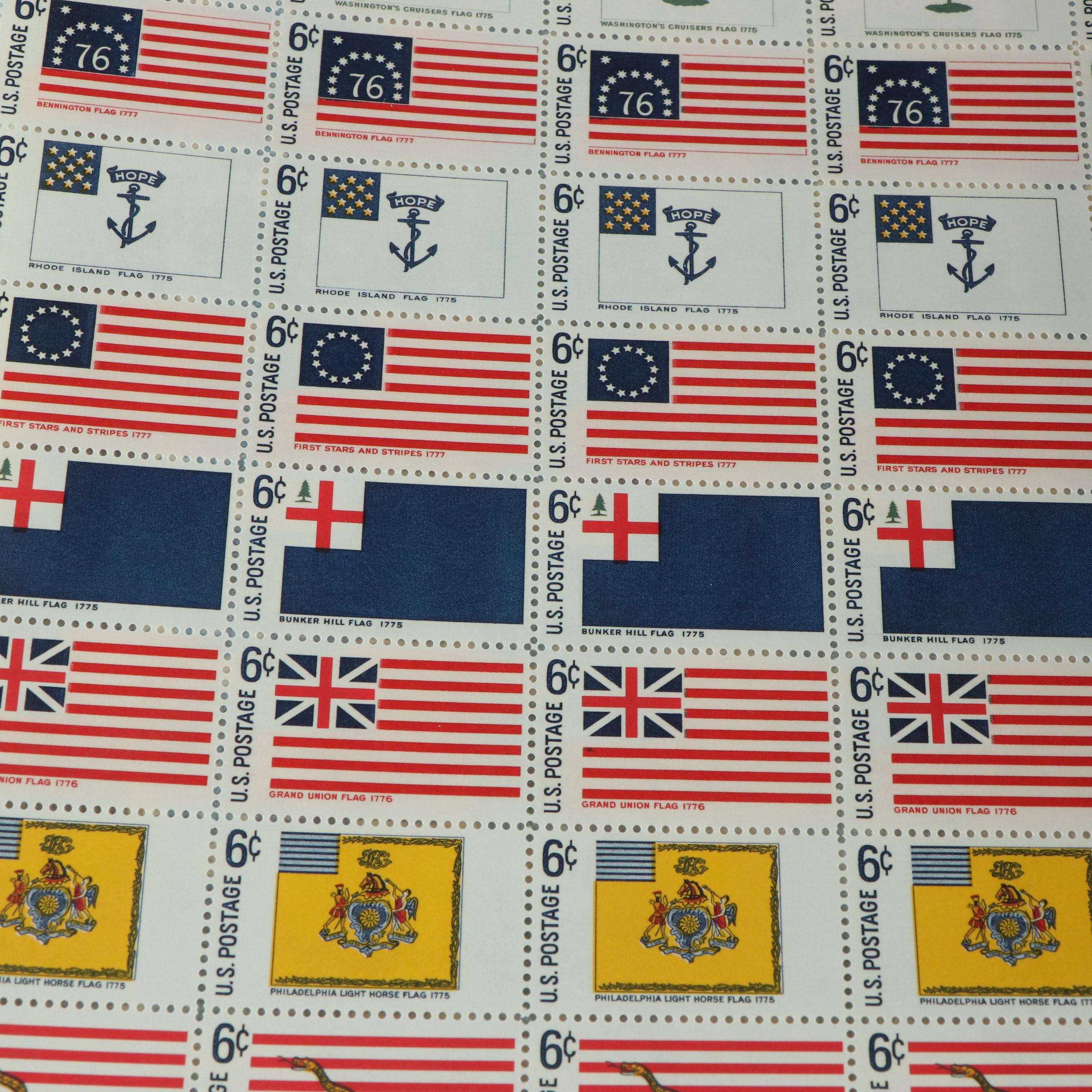 Forty Mint Sheet Files for Postage Stamp Sheets, 60s to 80s