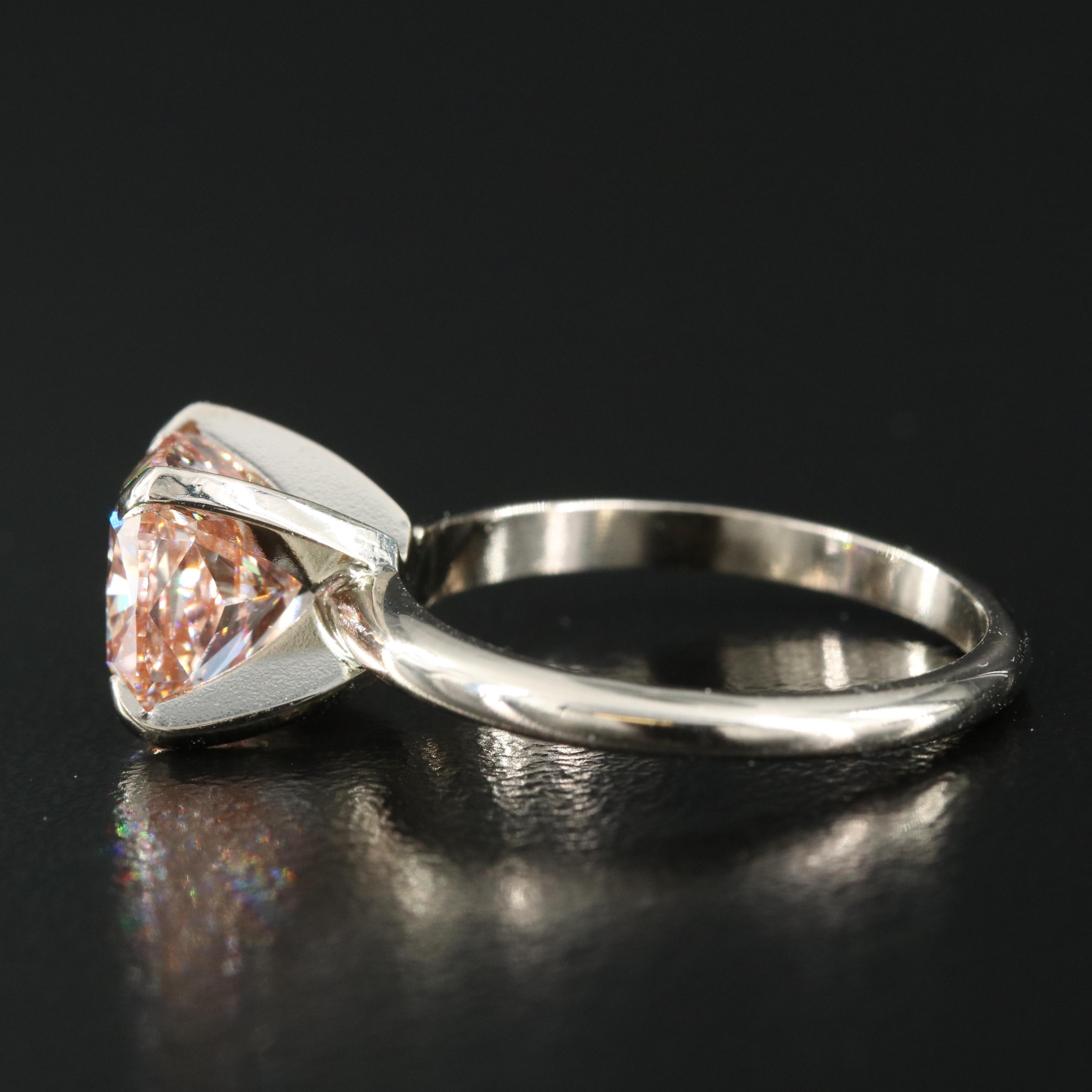 18K 3.08 CT Fancy Pink Diamond Ring
