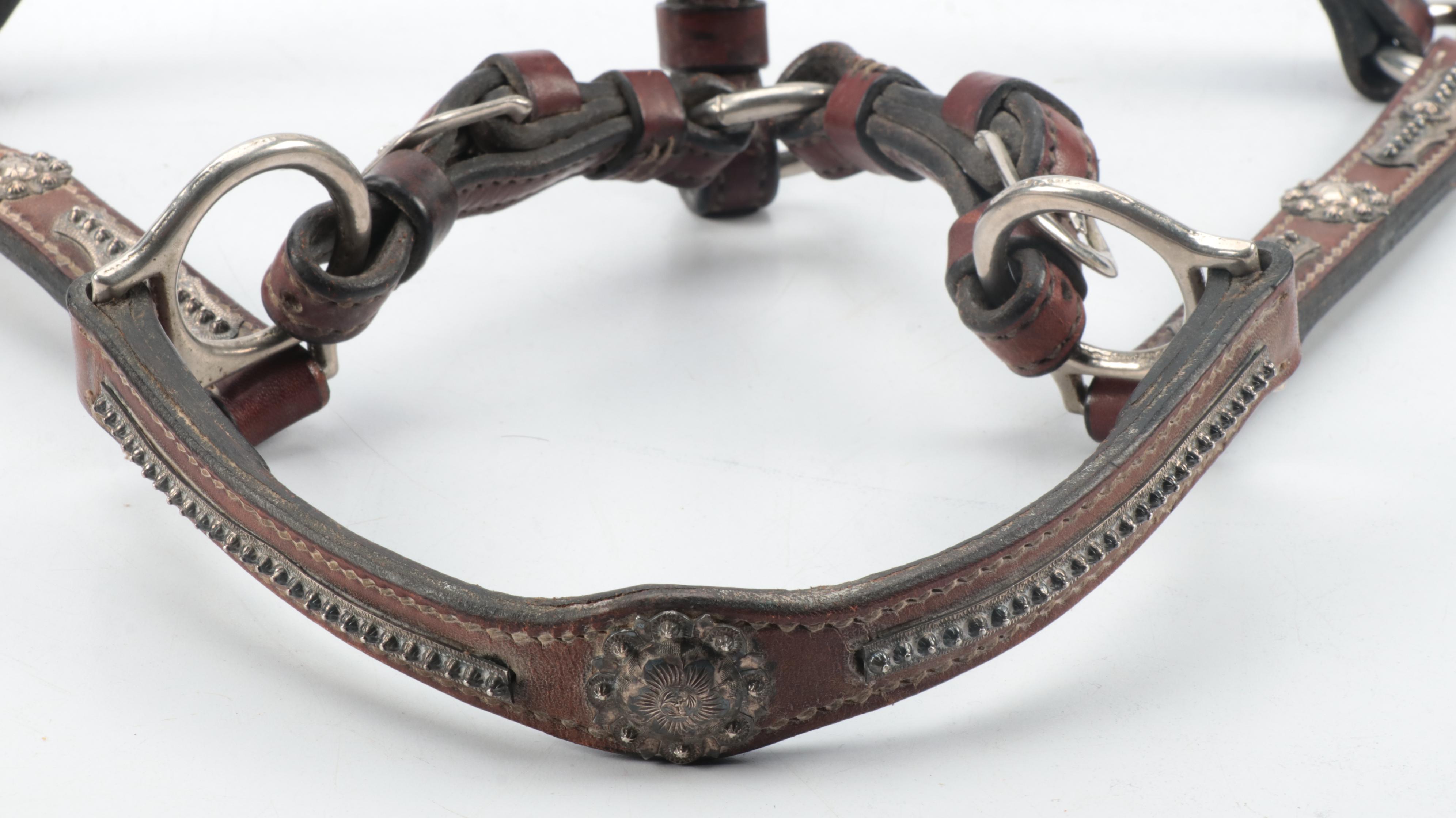 Leather and Sterling Silver Western Show Halter