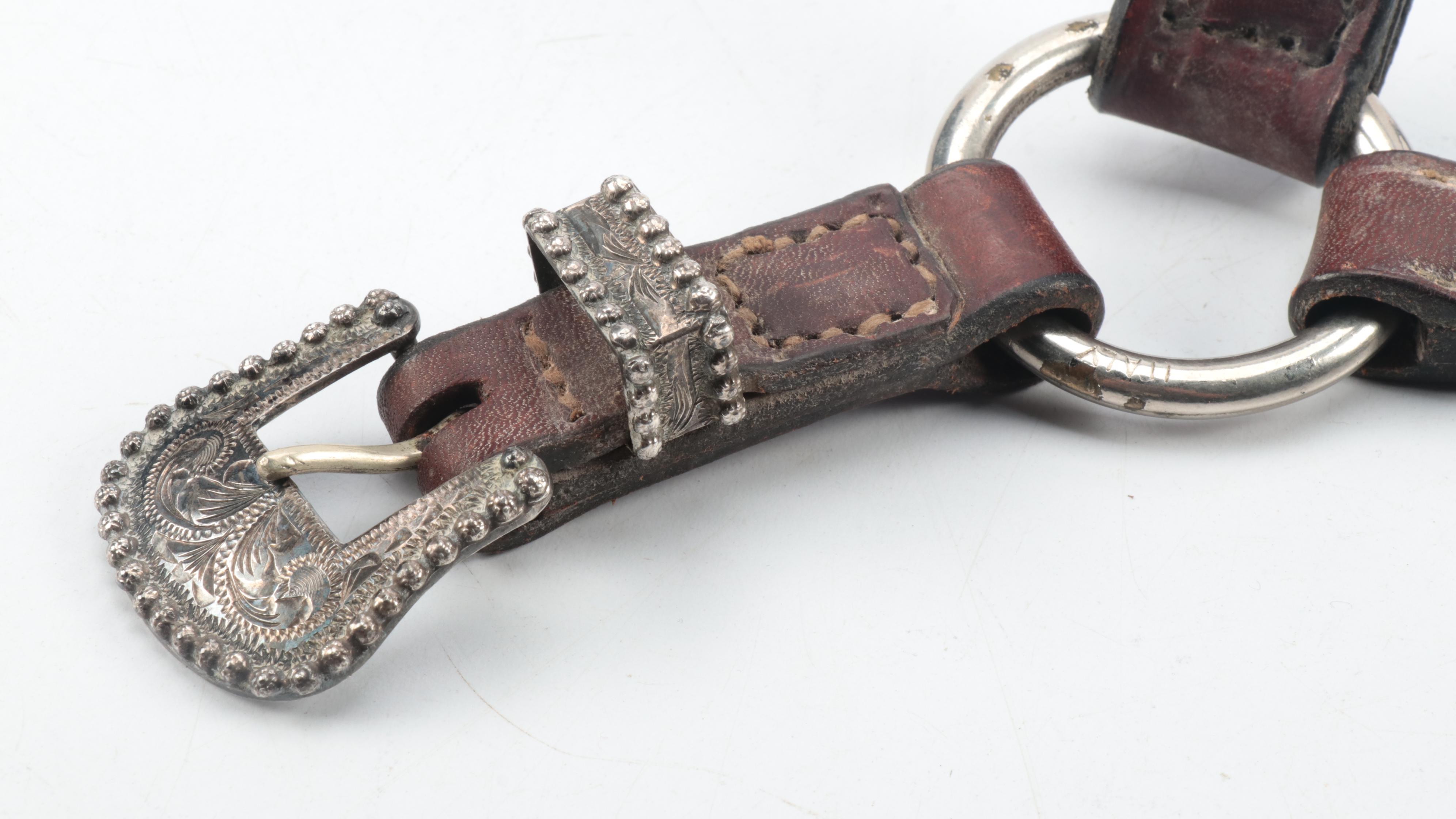 Leather and Sterling Silver Western Show Halter