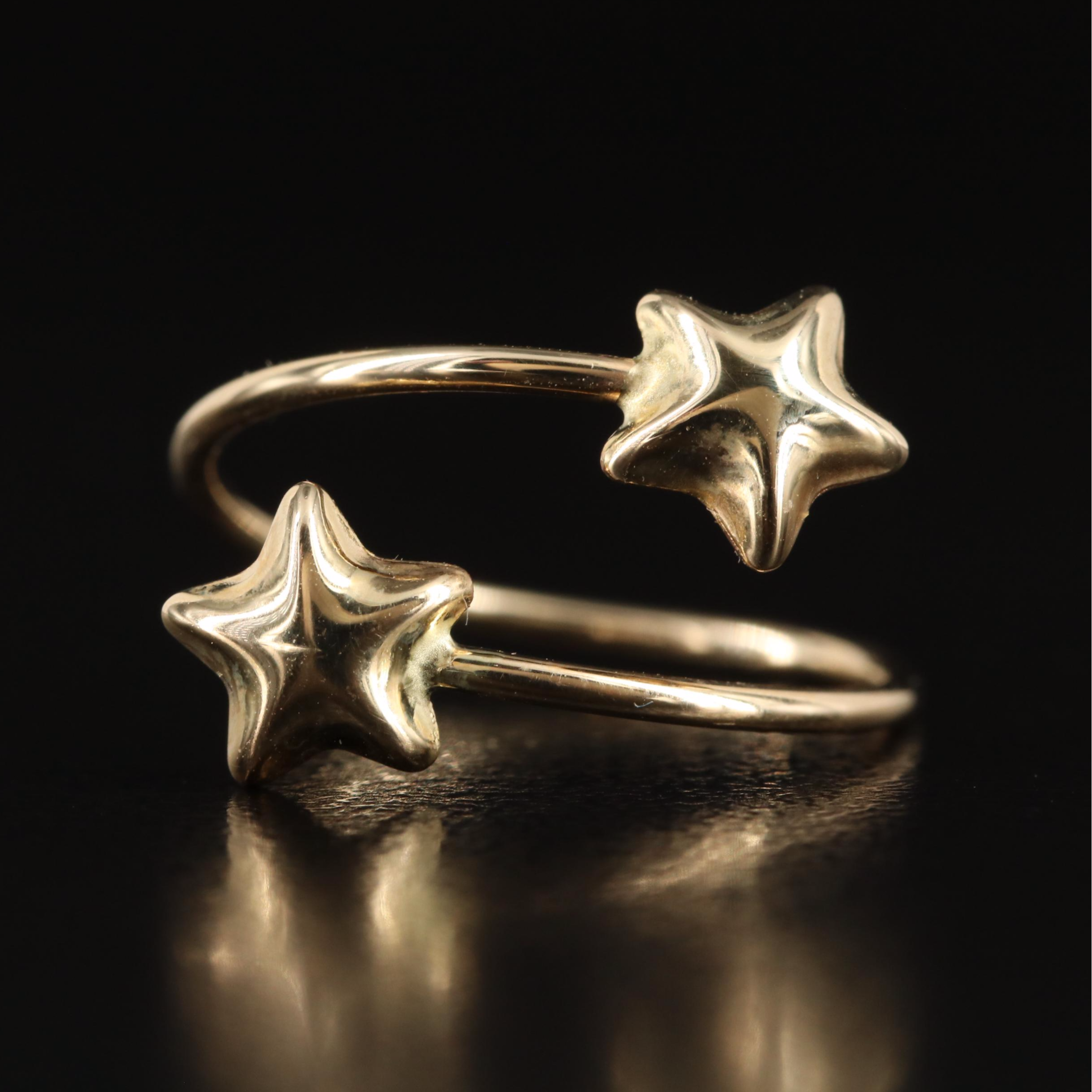 14K Puffy Star Toe Ring