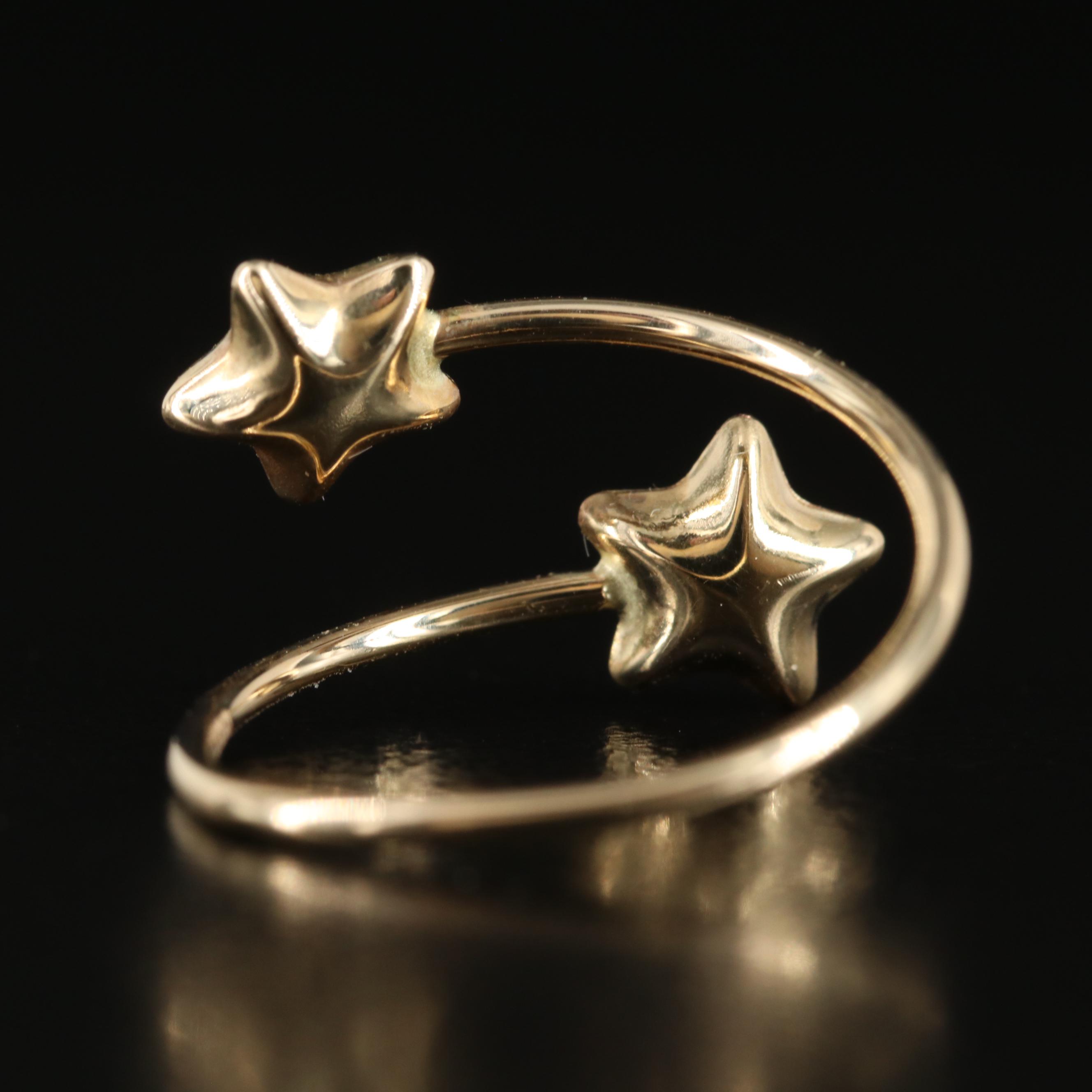 14K Puffy Star Toe Ring