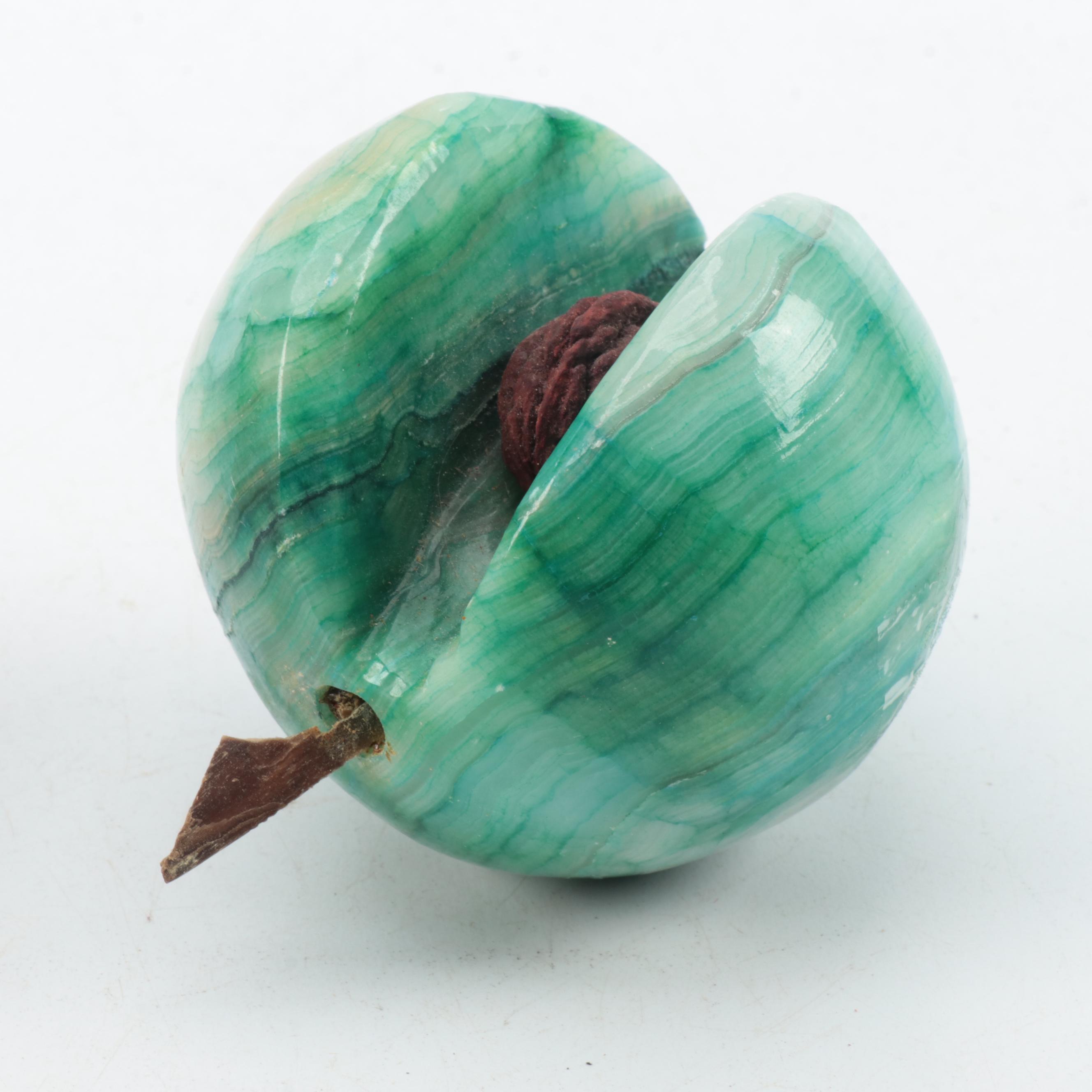 Decorative Carved Stone Fruit, Mid to Late 20th Century
