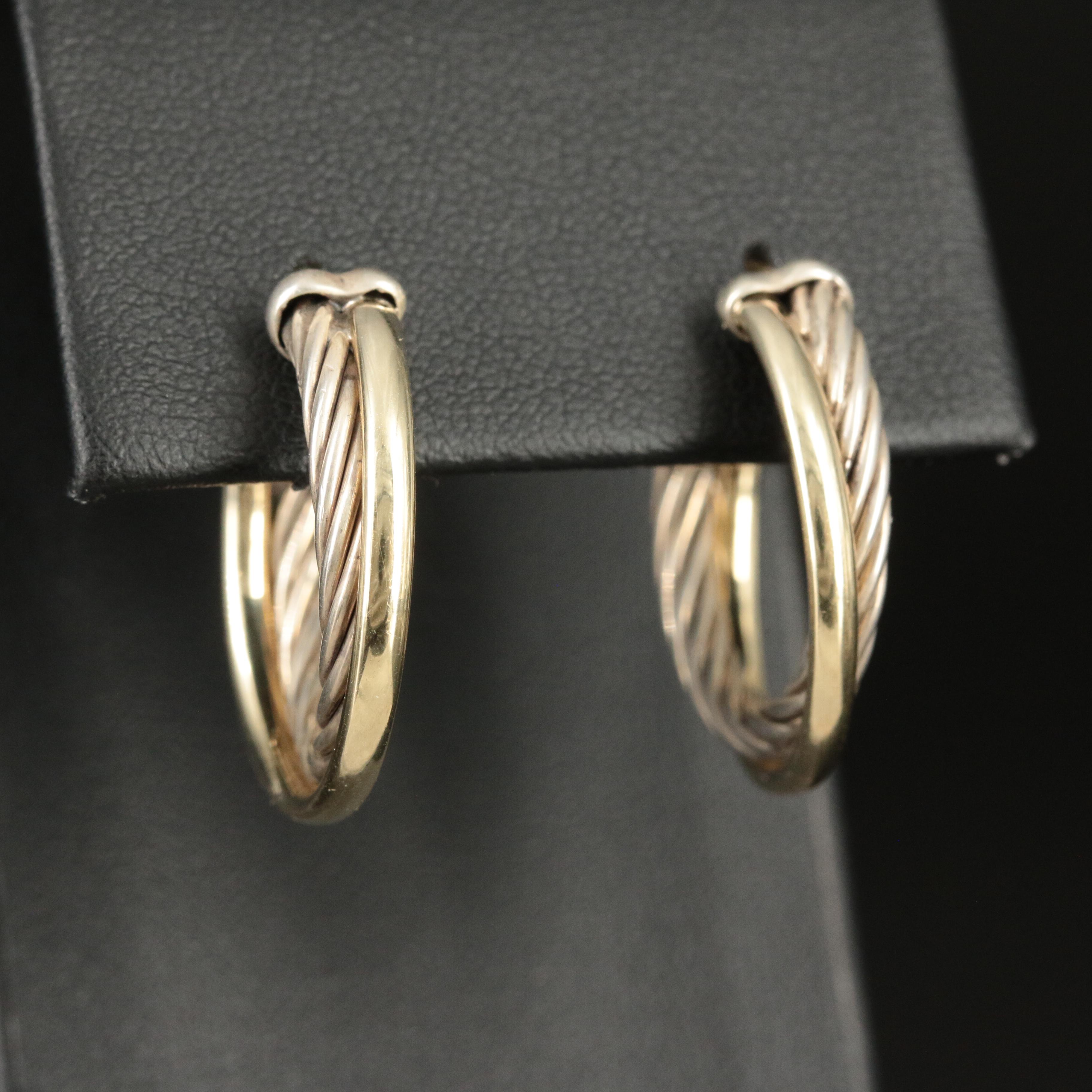 David Yurman  "Waterfall Lariat" and "Crossover" Sterling Necklace and Earrings