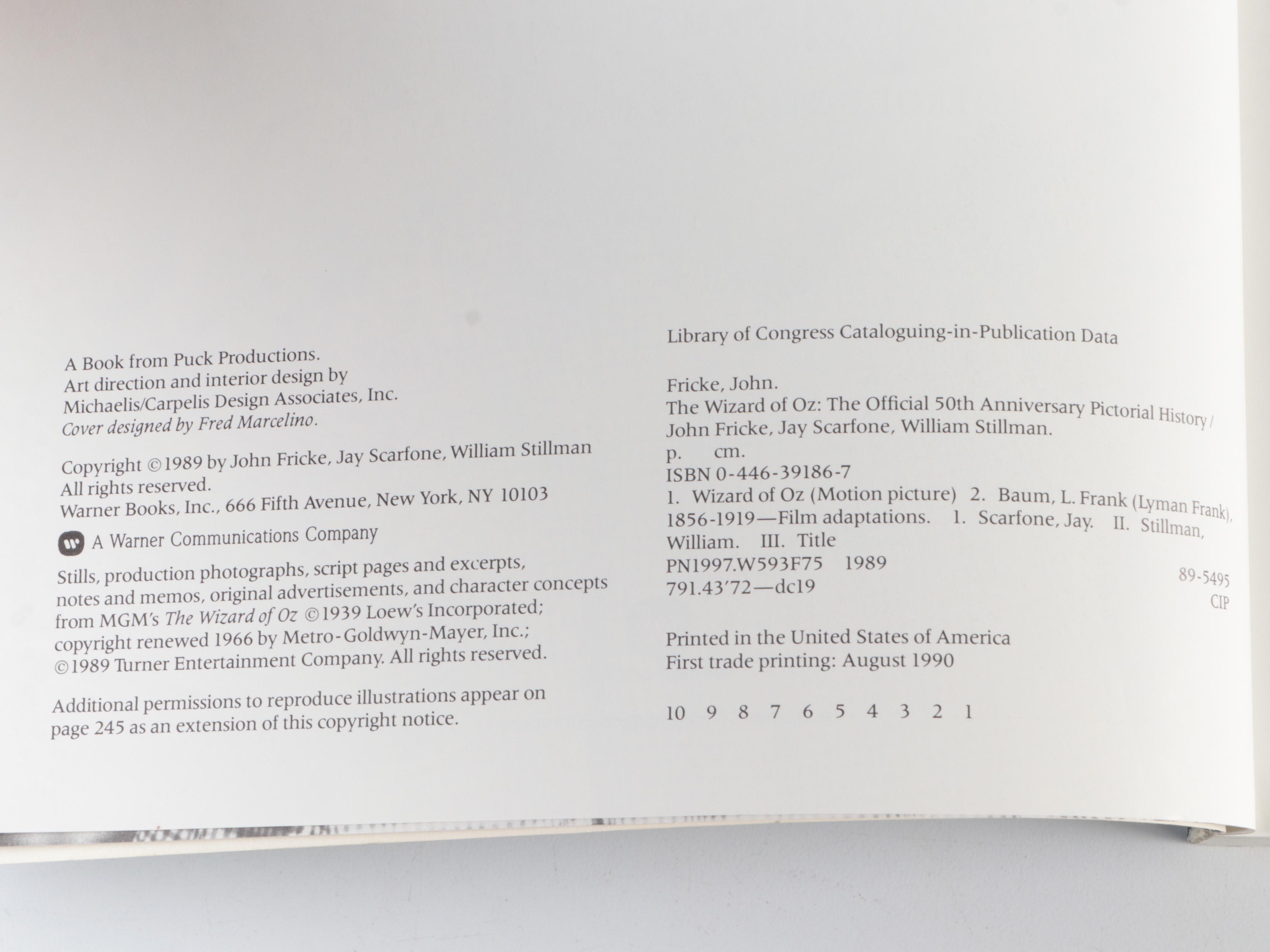 Multi-Signed "The Wizard of Oz: 50th Anniversary Pictorial History," 1990