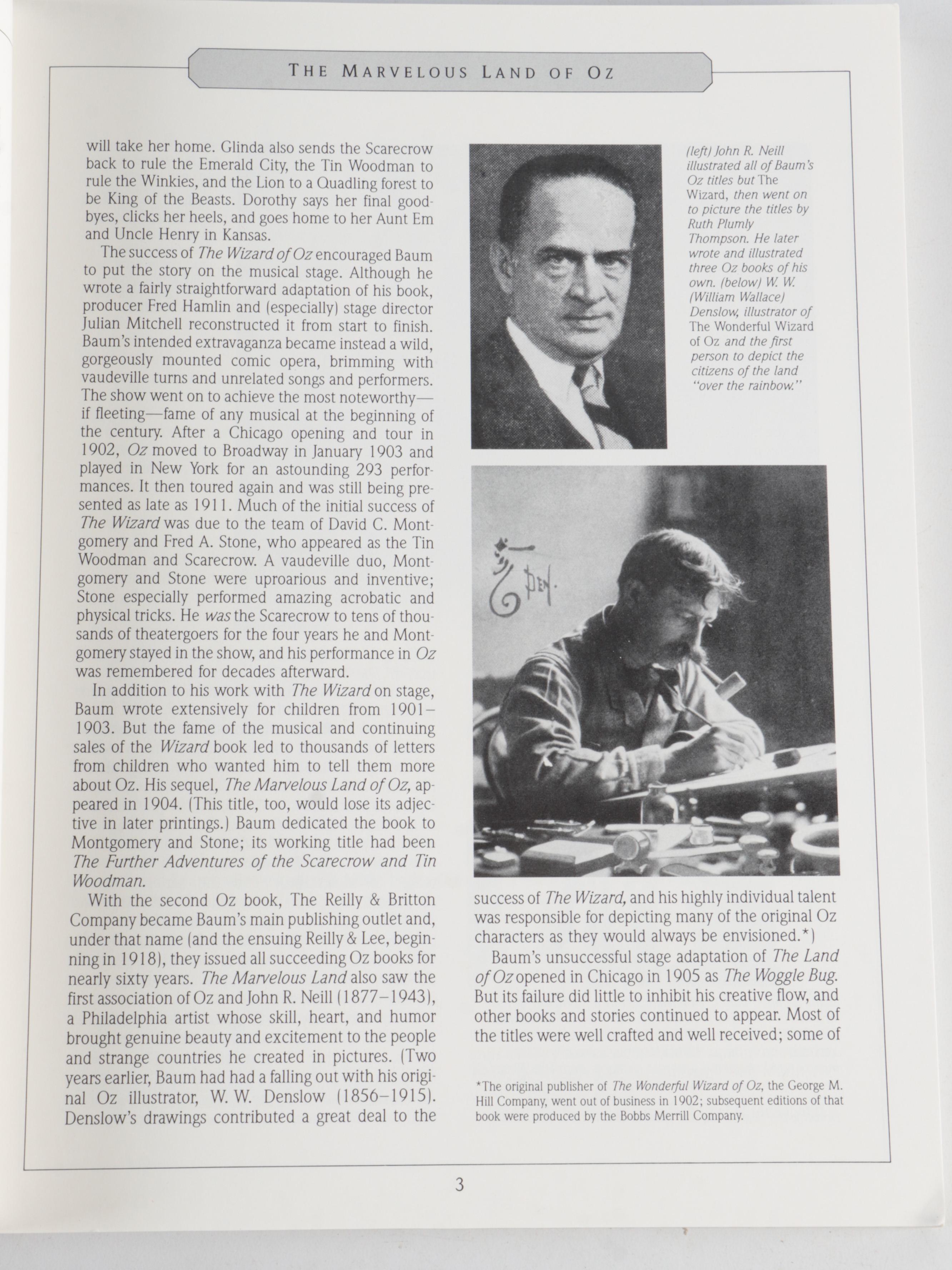 Multi-Signed "The Wizard of Oz: 50th Anniversary Pictorial History," 1990