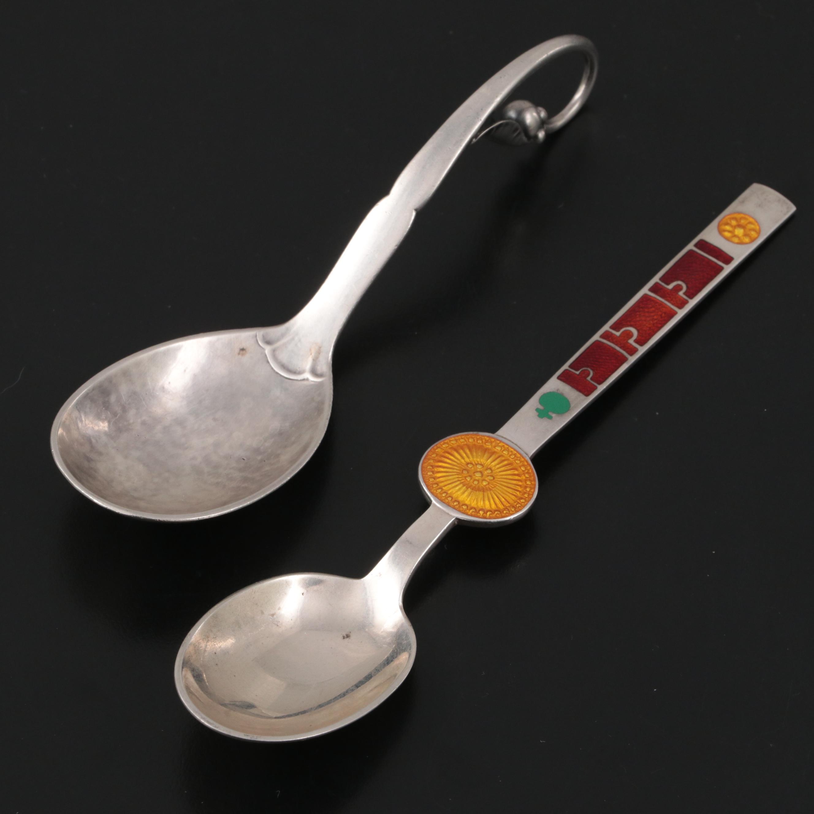 A. Michelsen "No. 10" Spoon of the Month and Gerog Jensen Sterling Silver Spoon
