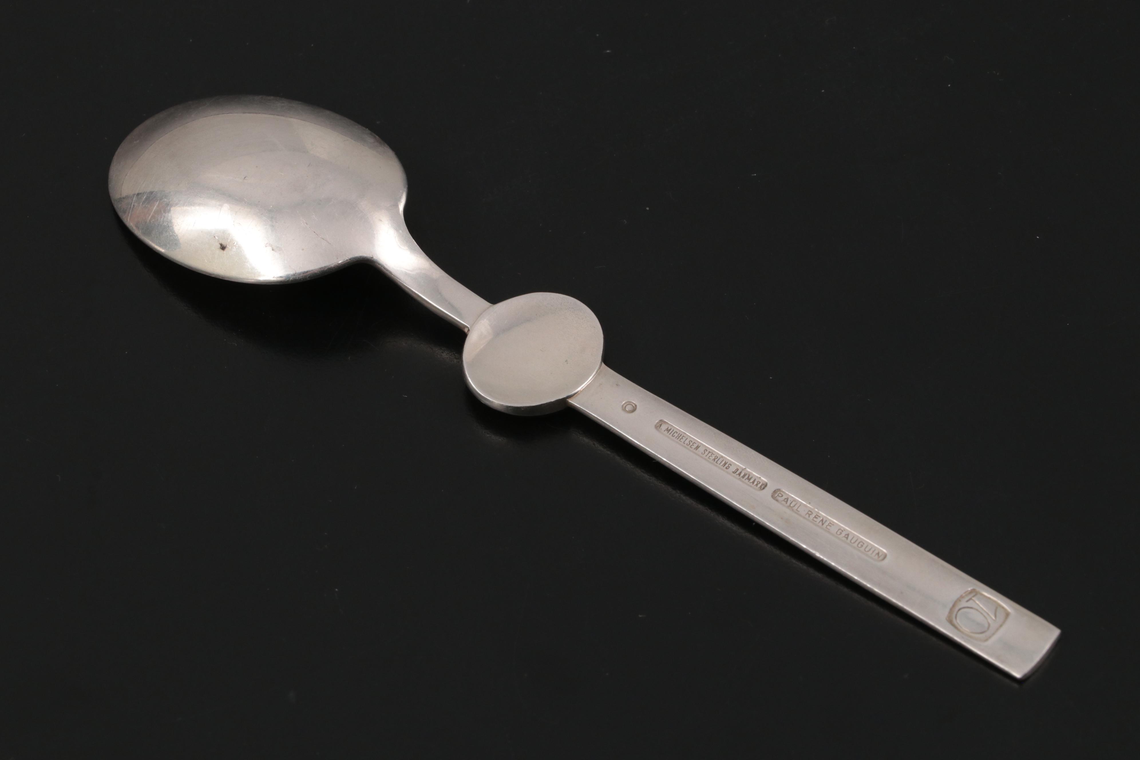 A. Michelsen "No. 10" Spoon of the Month and Gerog Jensen Sterling Silver Spoon