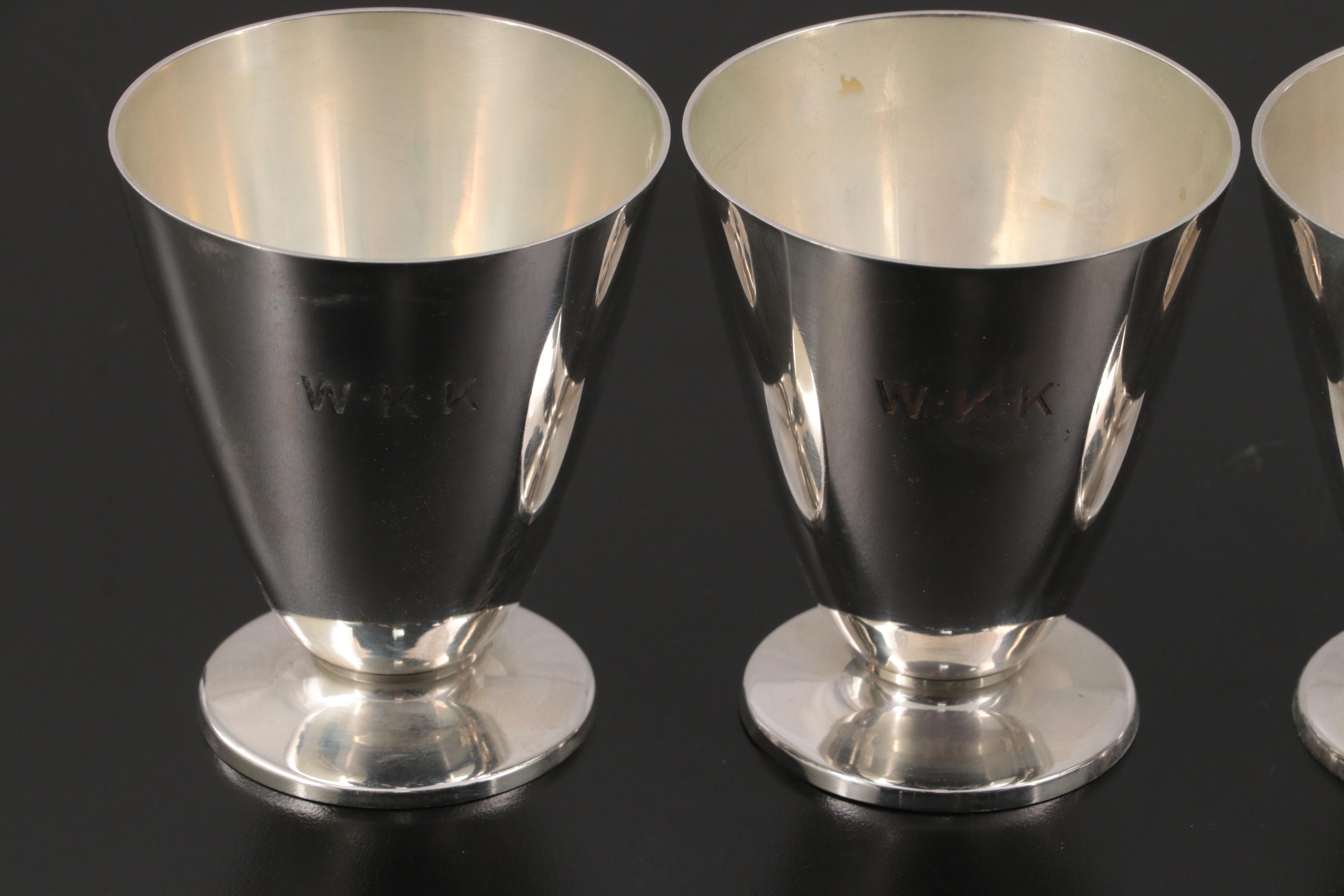 Tiffany & Co. Modernist Sterling Silver Cocktail Cups