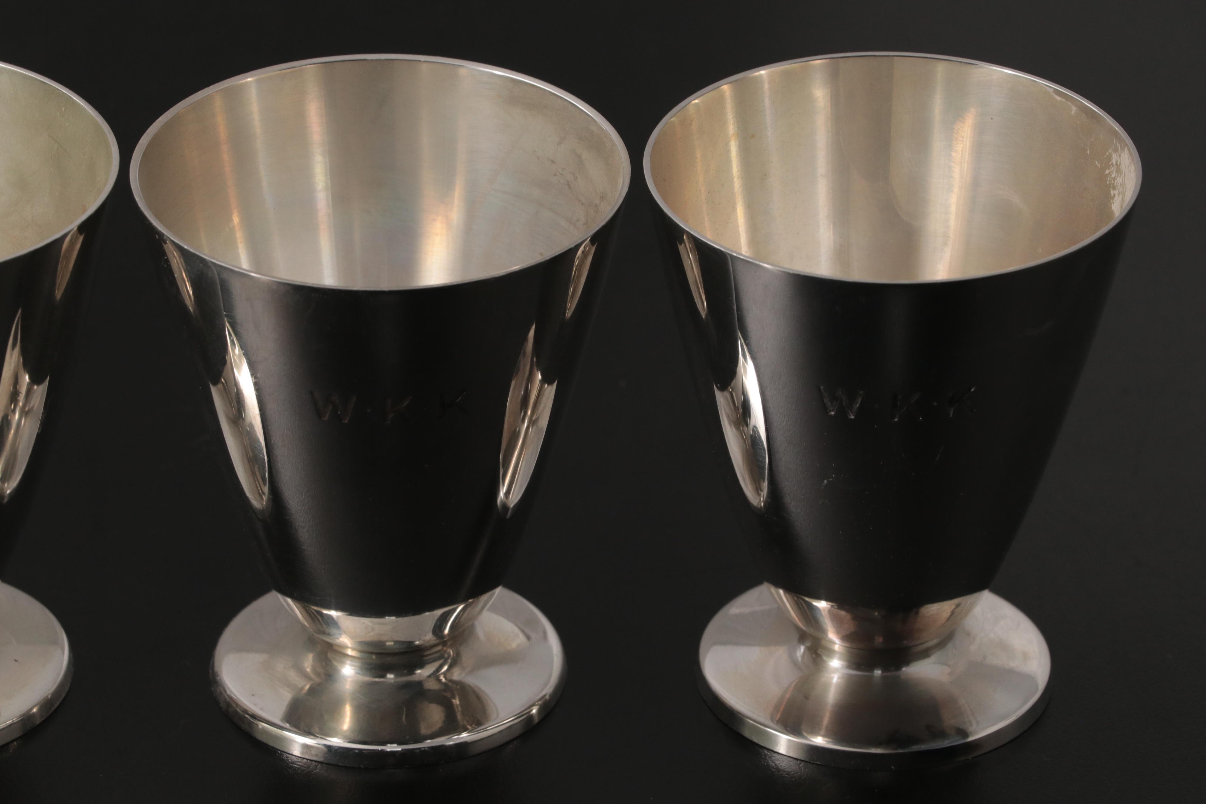 Tiffany & Co. Modernist Sterling Silver Cocktail Cups