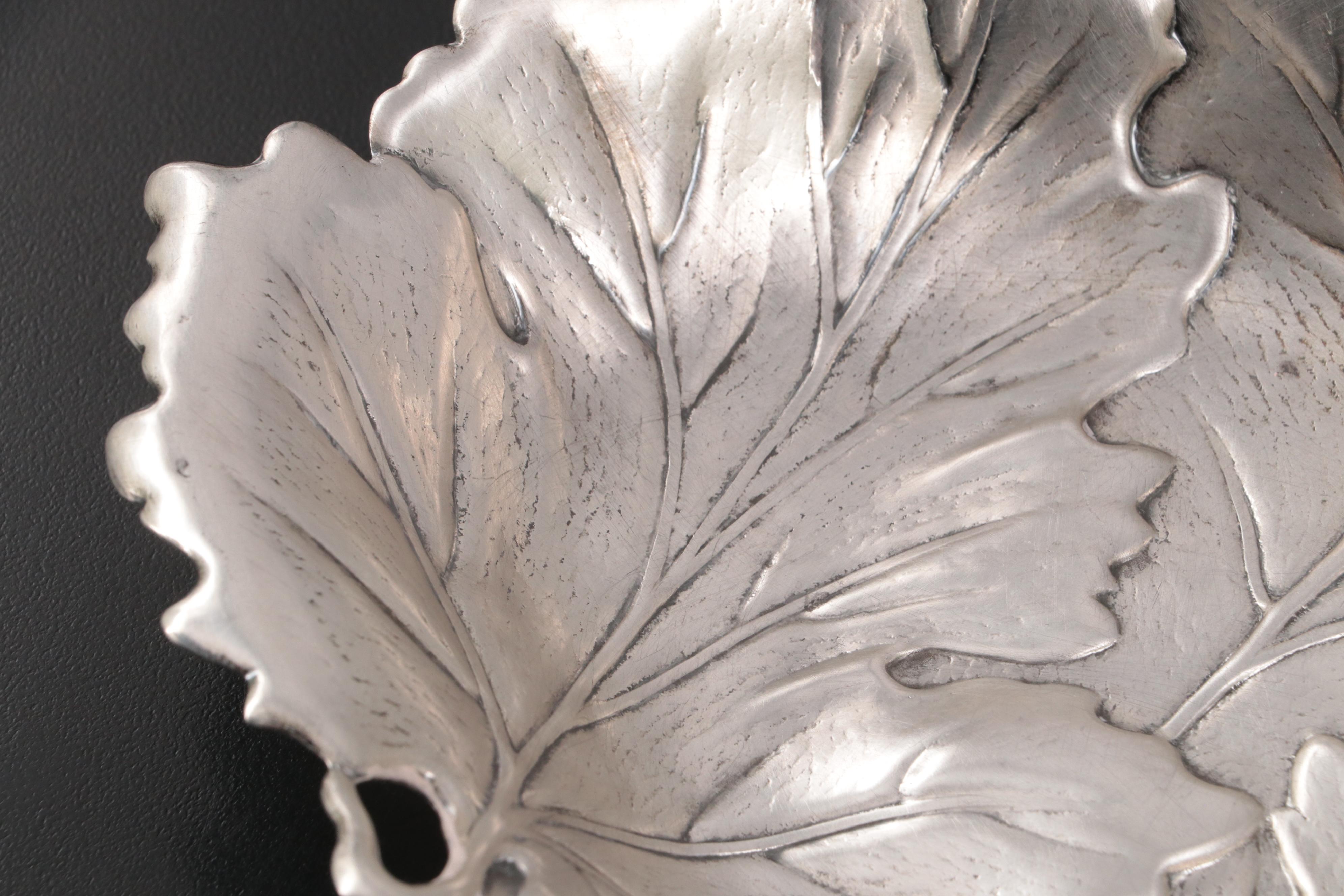 International Sterling Silver Leaf Bowl with Gorham Black, Starr & Frost Marks