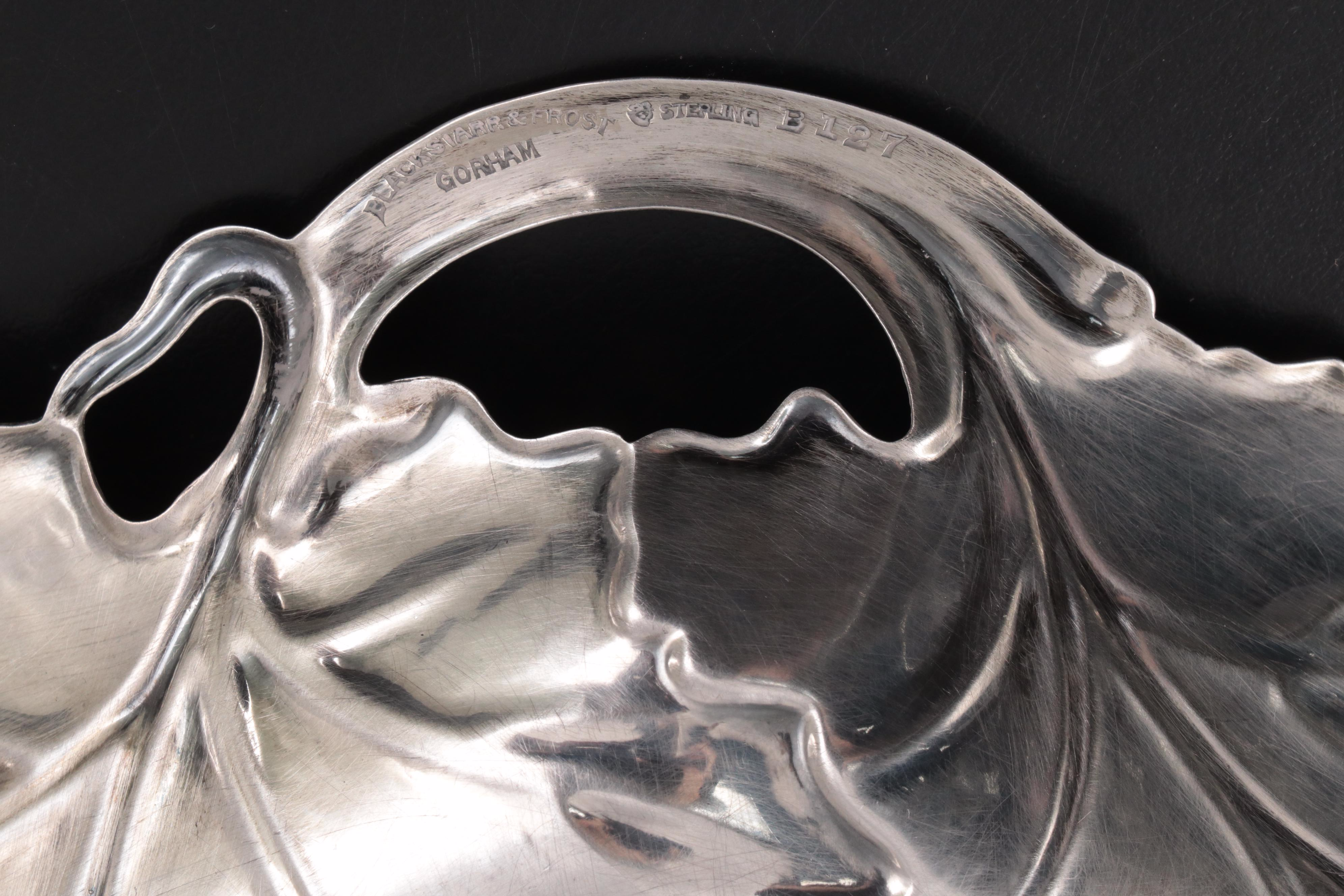 International Sterling Silver Leaf Bowl with Gorham Black, Starr & Frost Marks