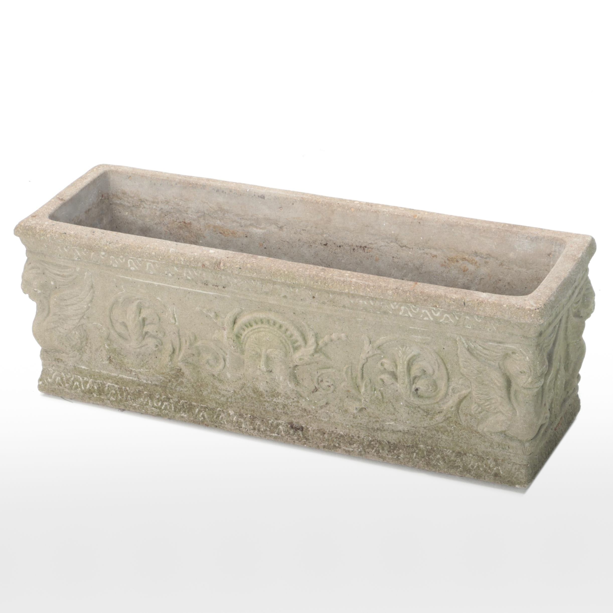 Neoclassical Style Cast Concrete Garden Planter