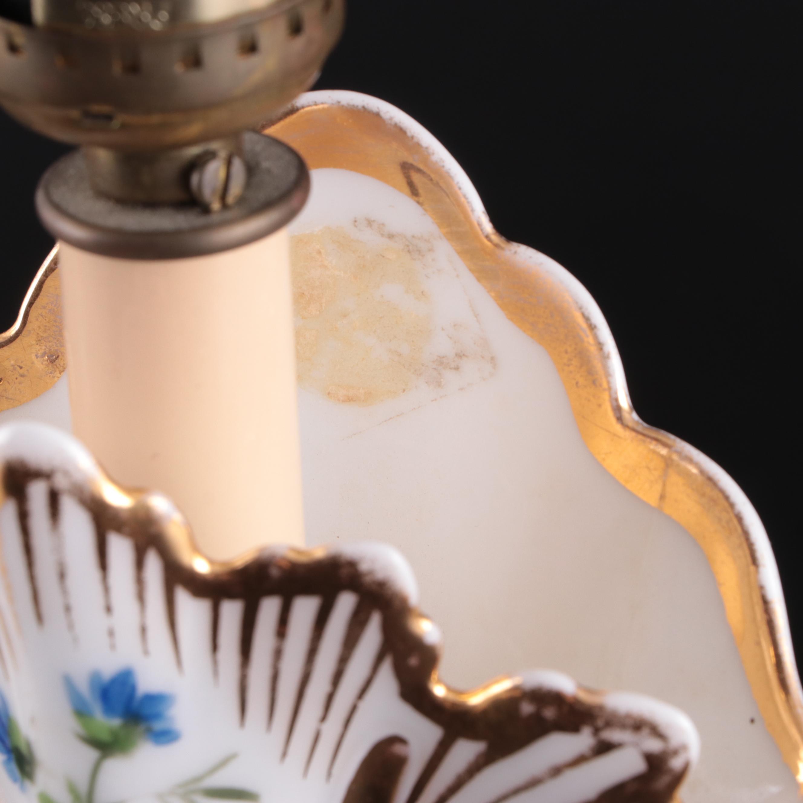 Pair of Old Paris Porcelain Vase Adapted Table Lamps