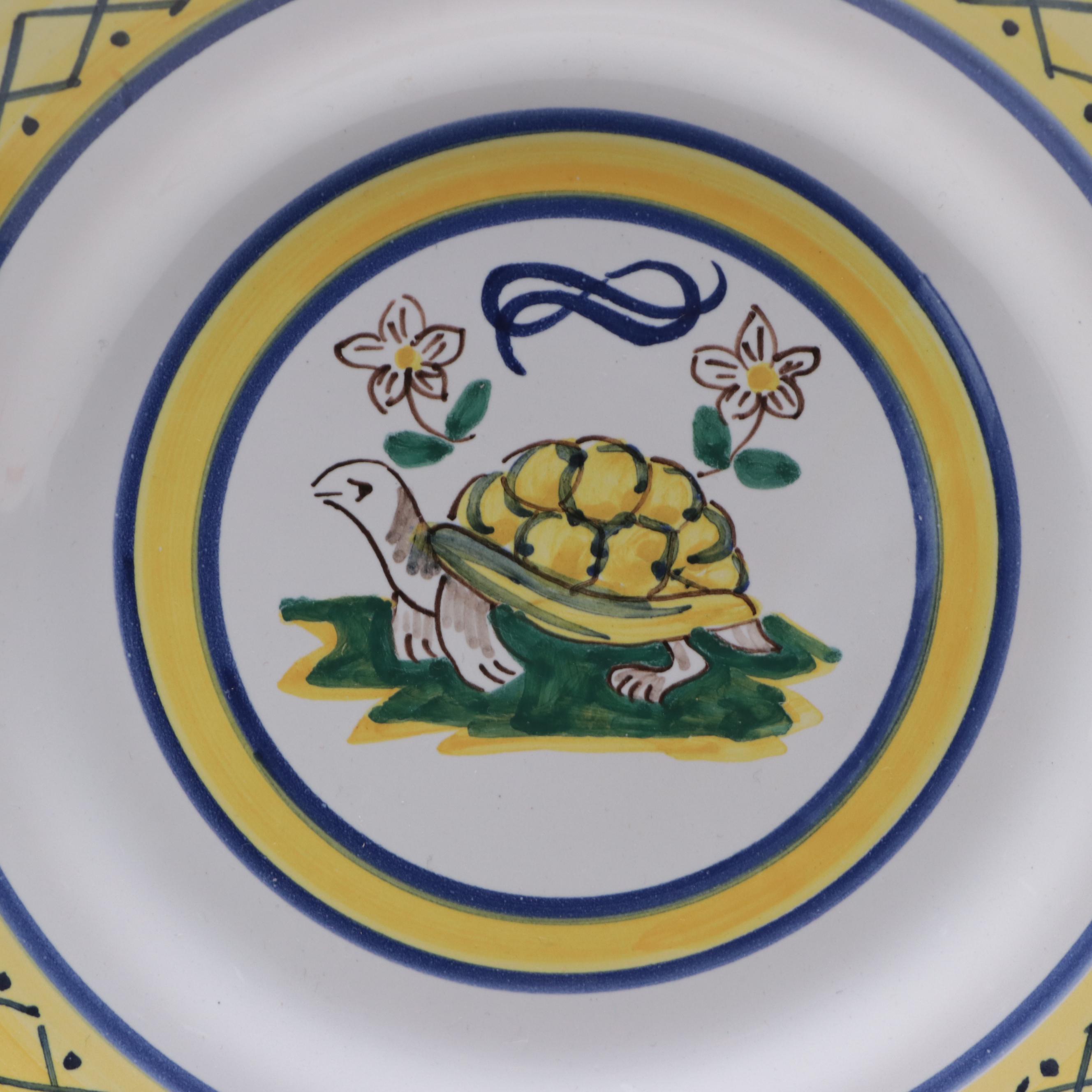 Italian Deruta Majolica Palio di Siena Plates