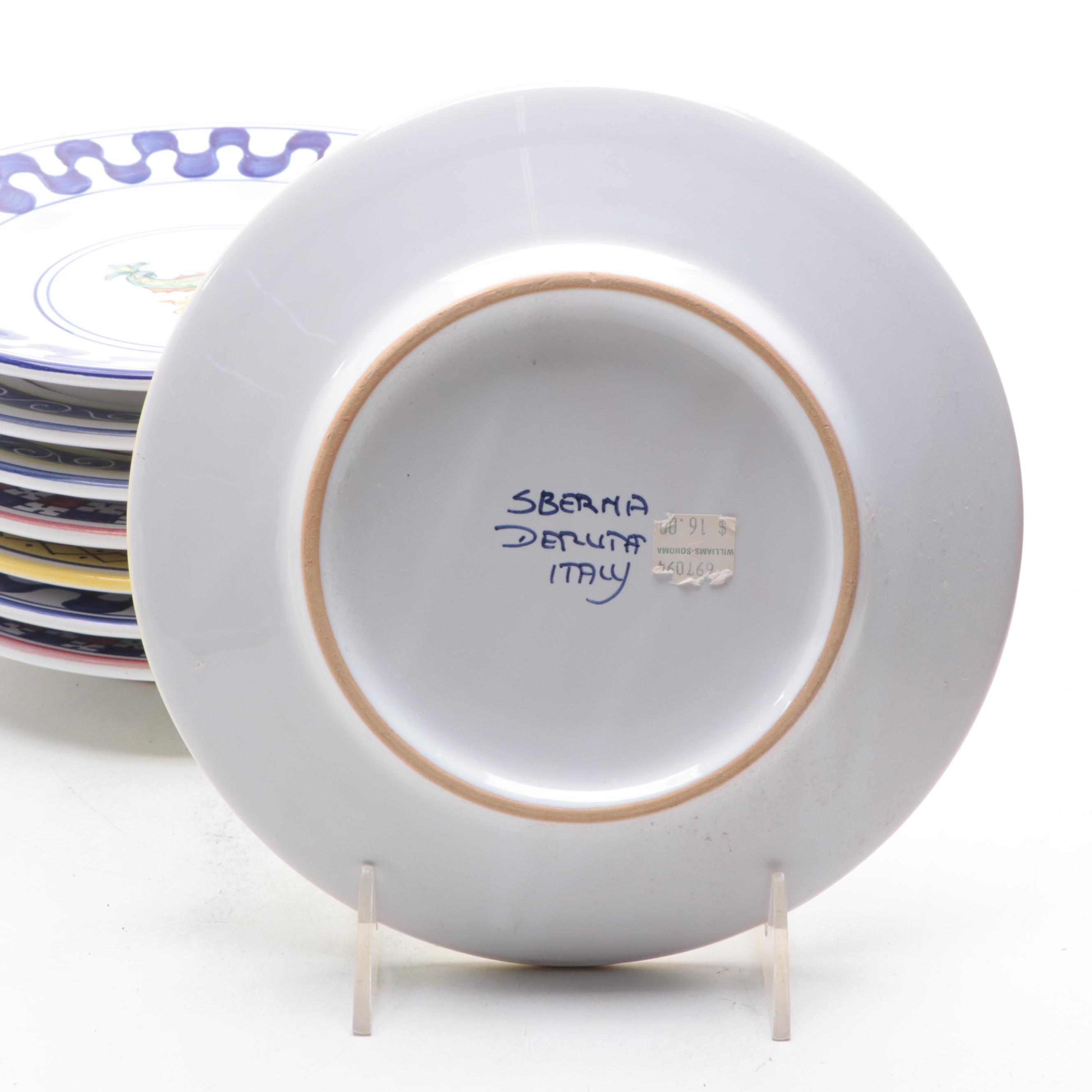 Italian Deruta Majolica Palio di Siena Plates