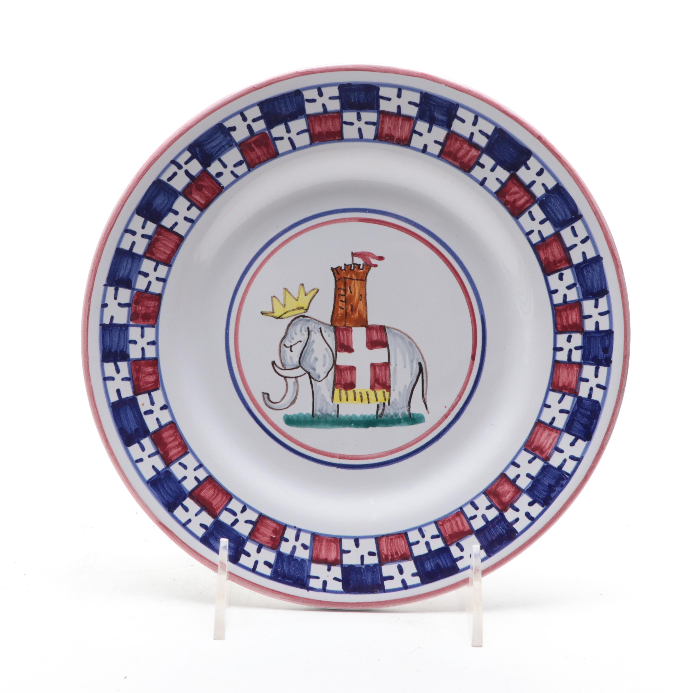 Italian Deruta Majolica Palio di Siena Plates